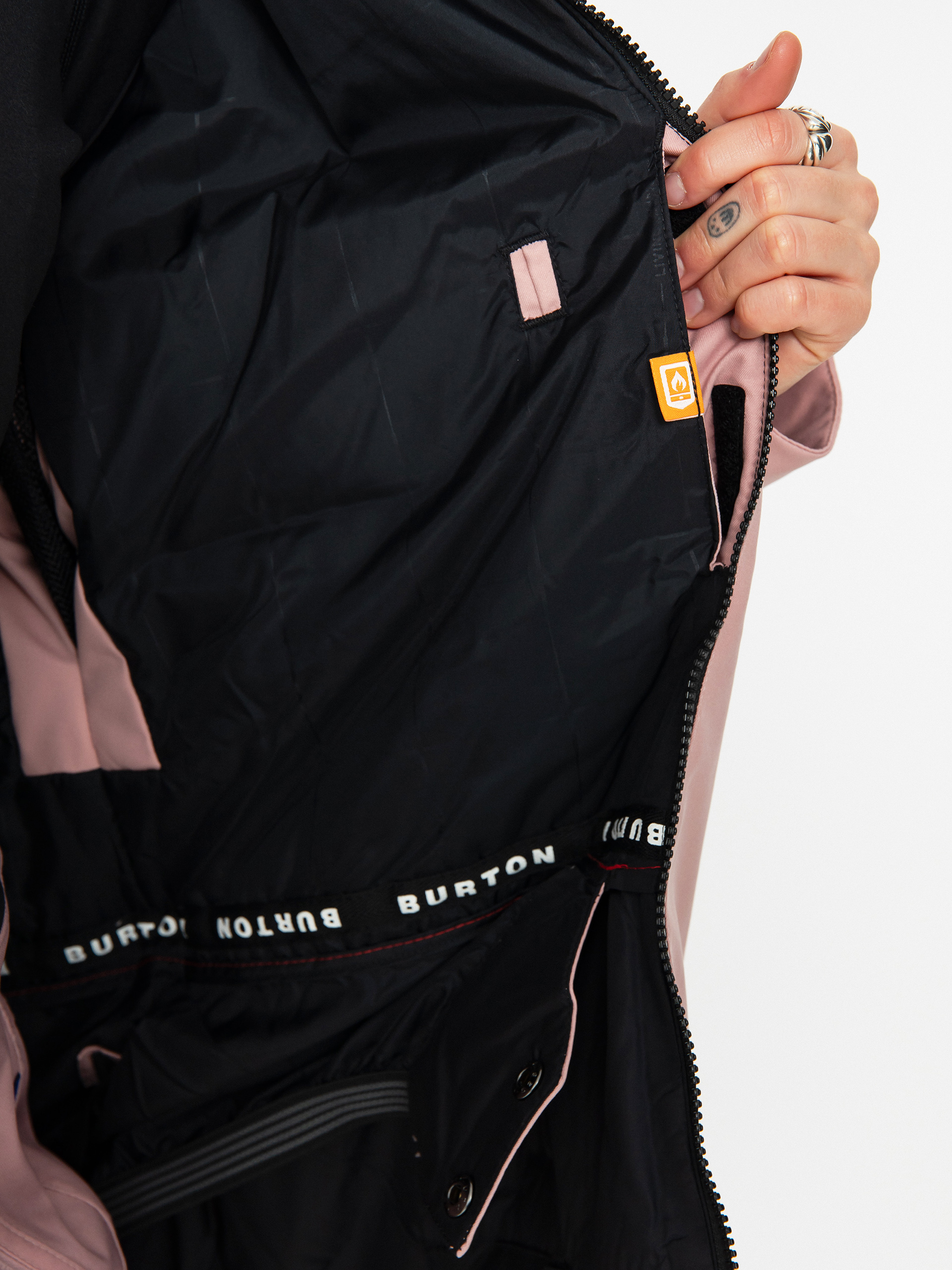 Pentru femei Geacă de snowboard Burton Lelah (true black/powder blush)