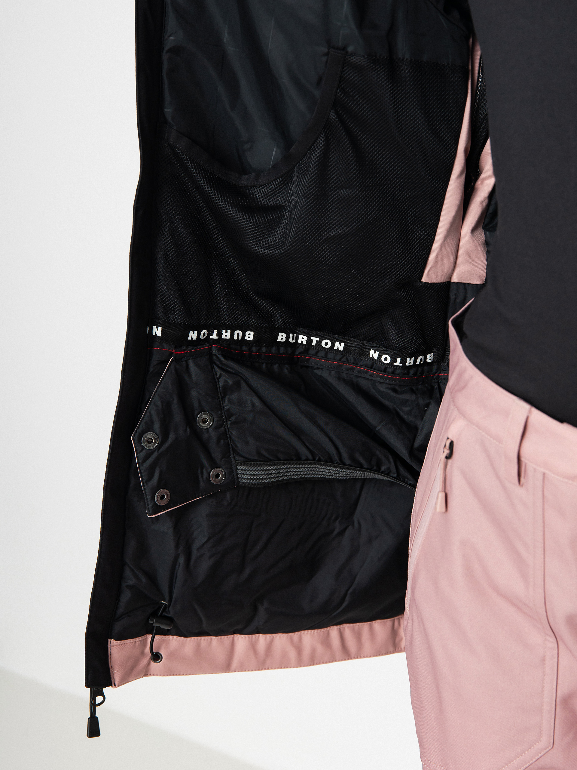 Pentru femei Geacă de snowboard Burton Lelah (true black/powder blush)