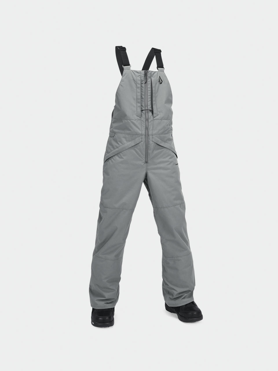 Pantaloni pentru snowboard Volcom Barkley Ins Bib Overall JR (storm grey)