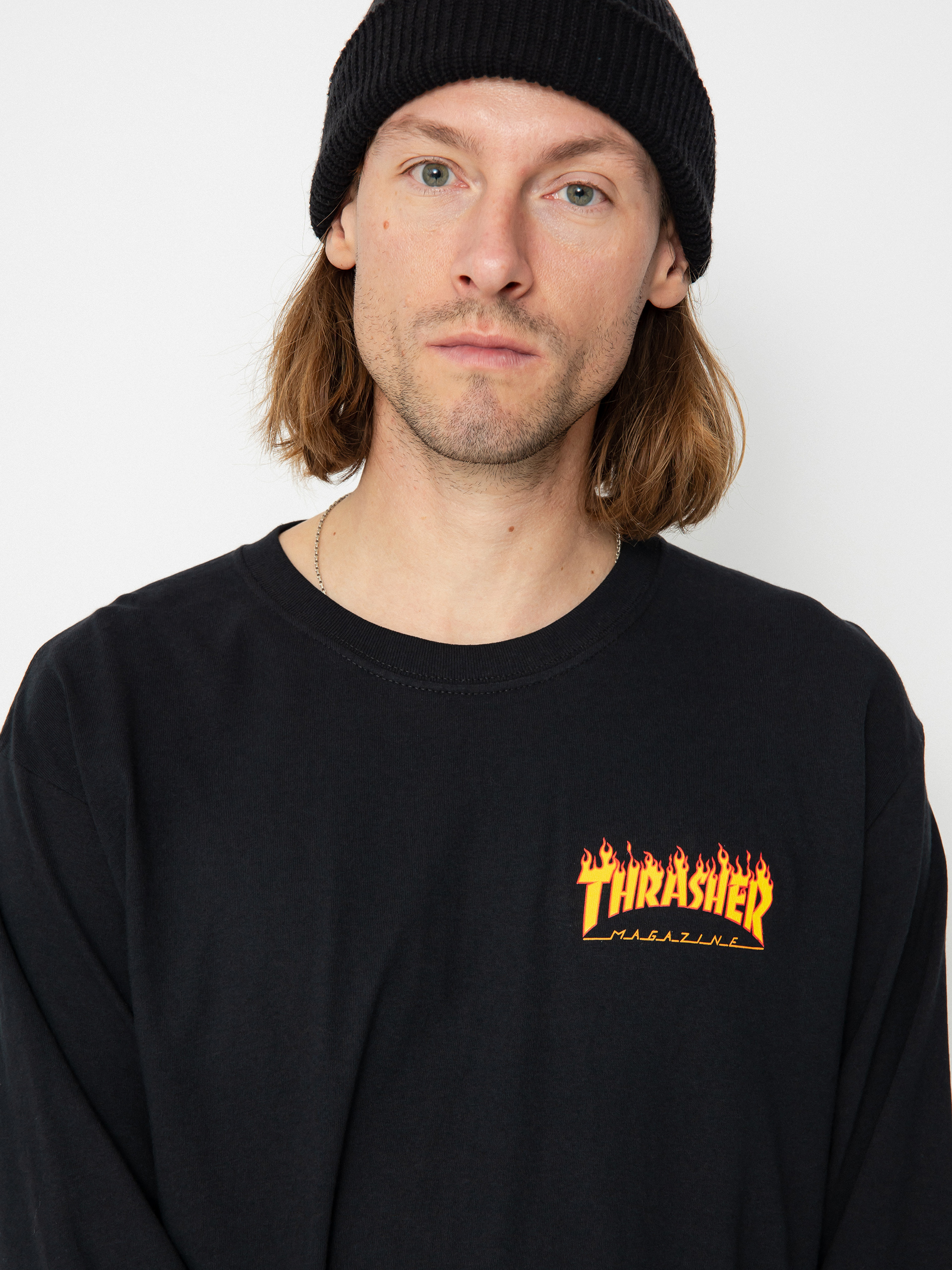 Longsleeve Santa Cruz X Thrasher Flame Dot (black)