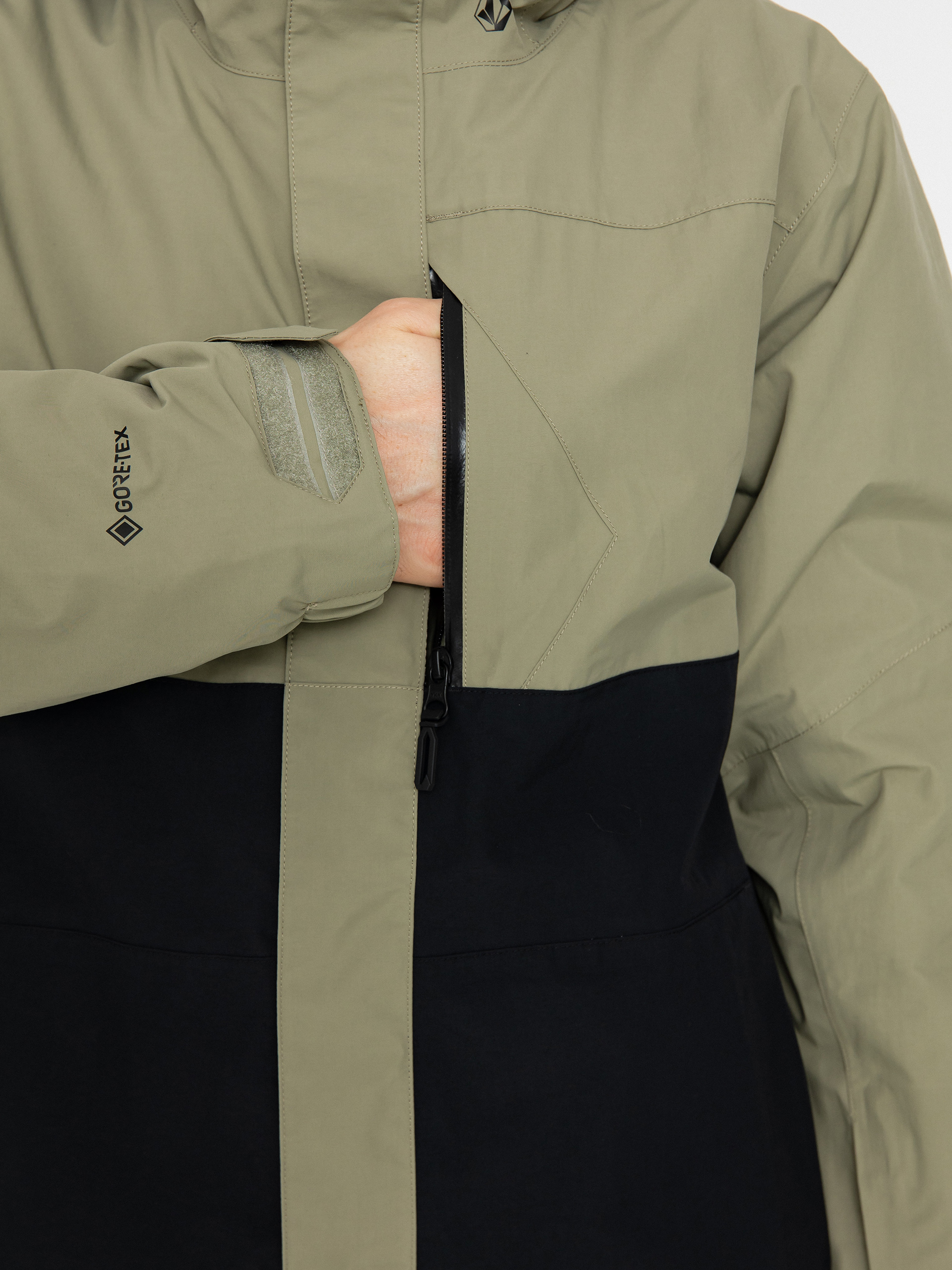 Pentru bărbați Geacă de snowboard Volcom L Ins Gore Tex (light military)