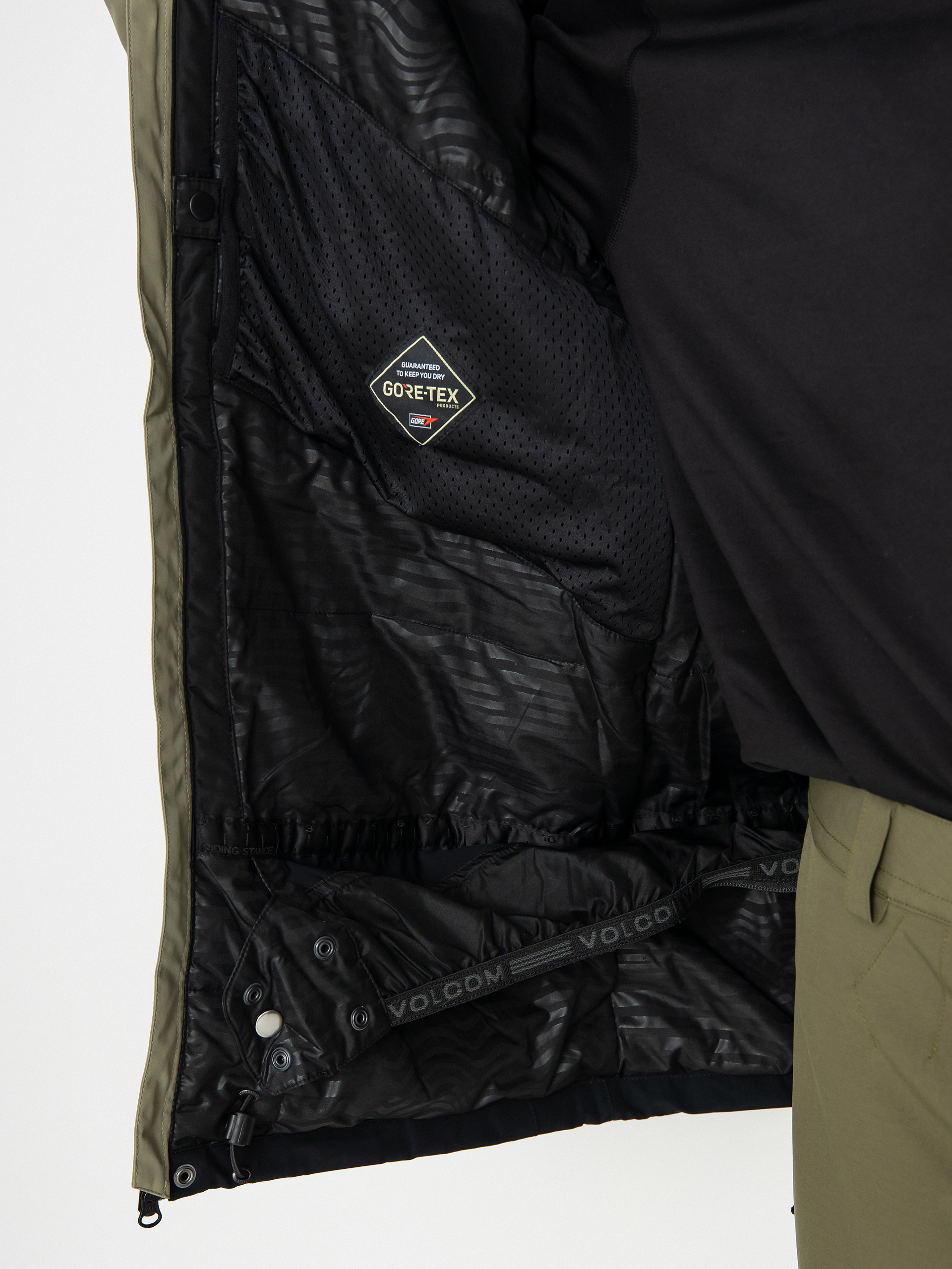 Pentru bărbați Geacă de snowboard Volcom L Ins Gore Tex (light military)