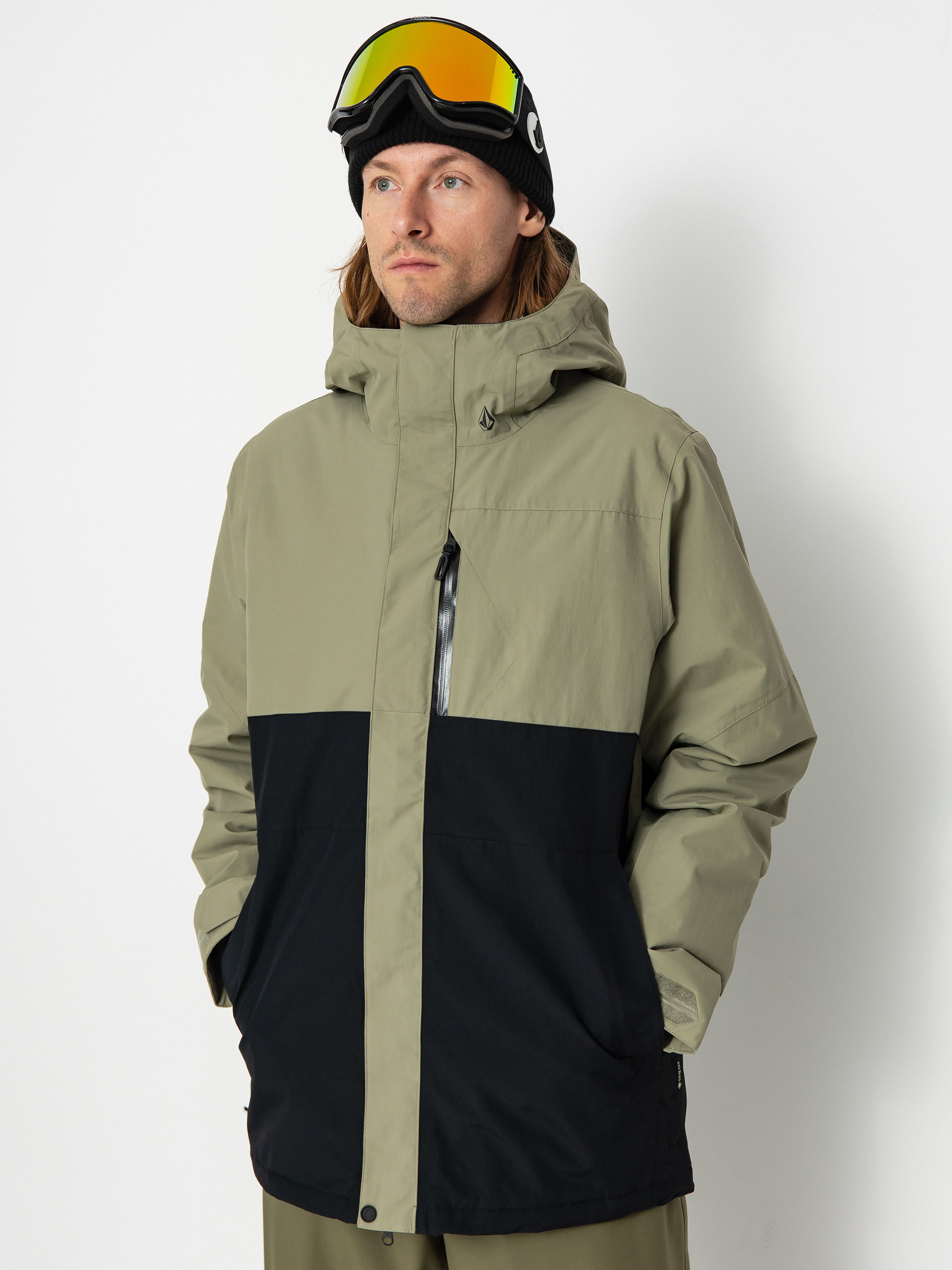 Pentru bărbați Geacă de snowboard Volcom L Ins Gore Tex (light military)