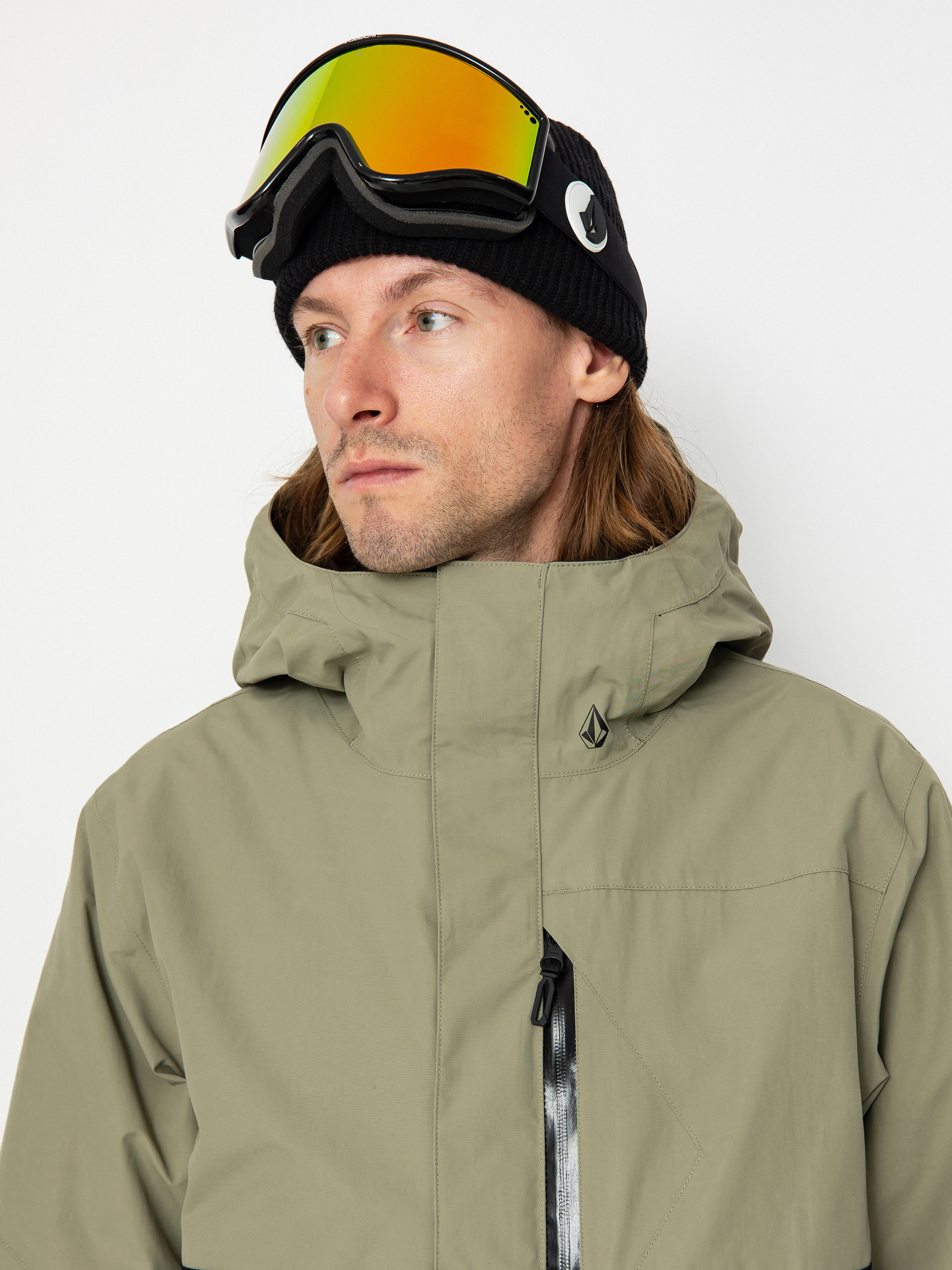 Pentru bărbați Geacă de snowboard Volcom L Ins Gore Tex (light military)