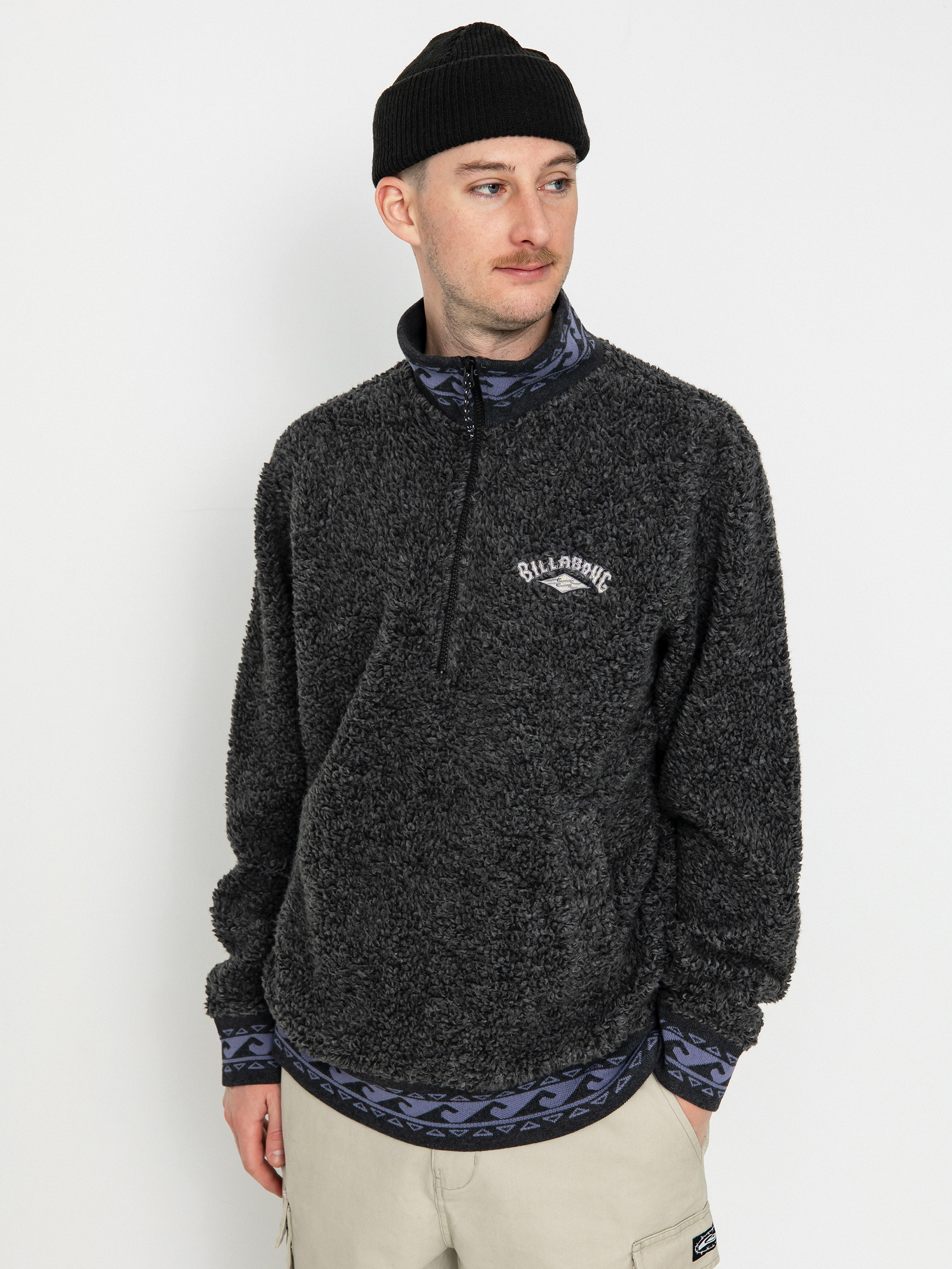 Hanorac din fleece Billabong Boundary Bunyip (black heather)