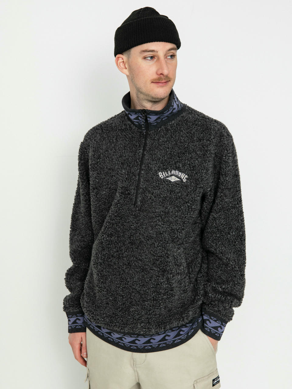 Hanorac din fleece Billabong Boundary Bunyip (black heather)