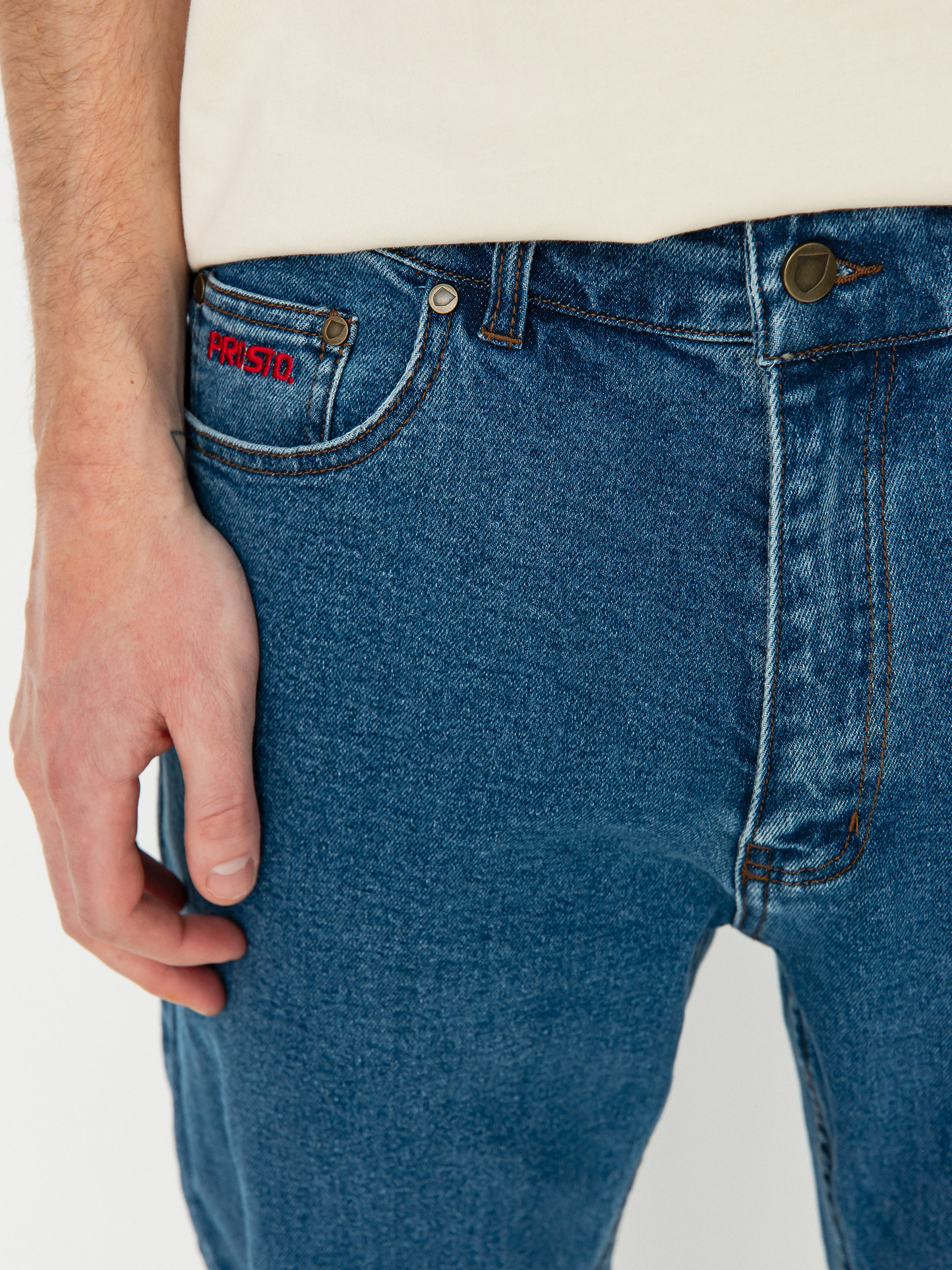 Pantaloni Prosto Jeans Regular Pocklog (blue)