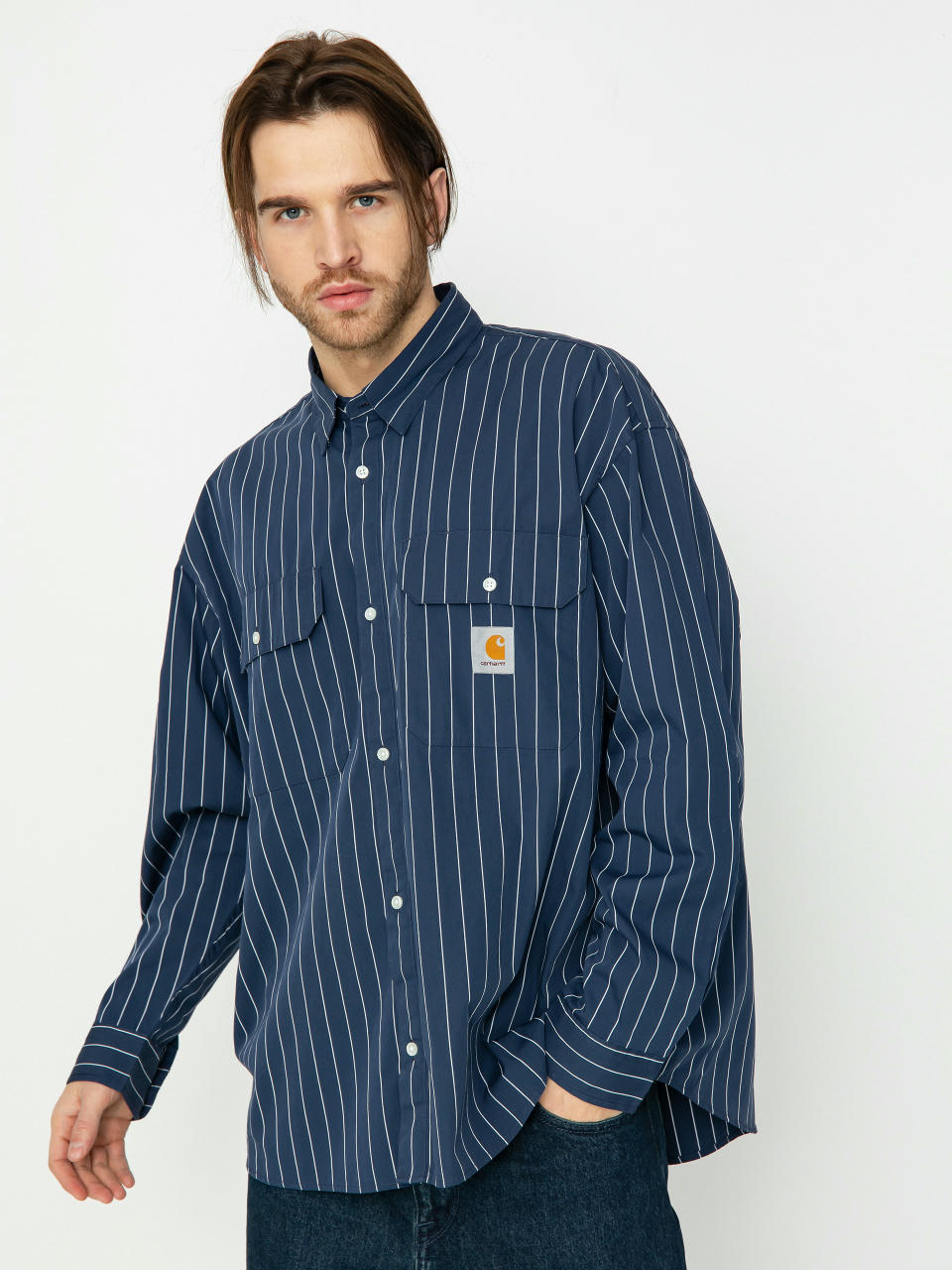 Cămașă Carhartt WIP Orlean (orlean stripe/blue/white)