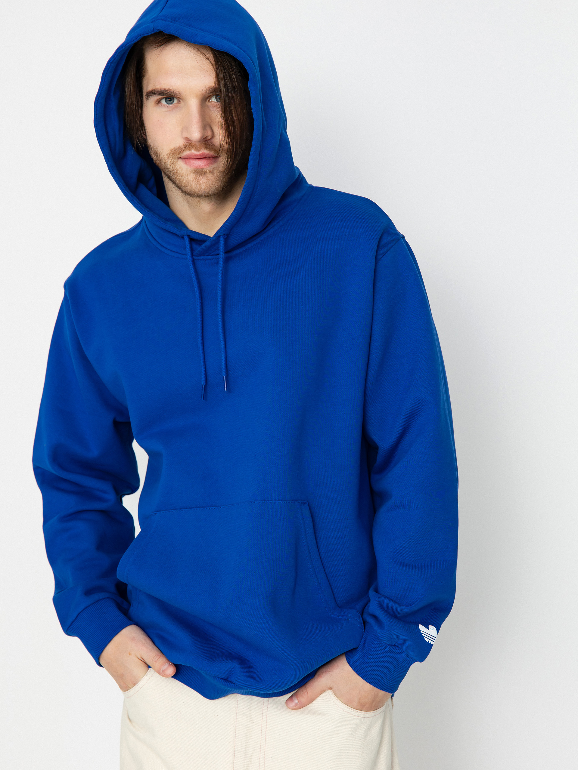 Hanorac cu glugă adidas Shmoo G HD (royblu/white/black)