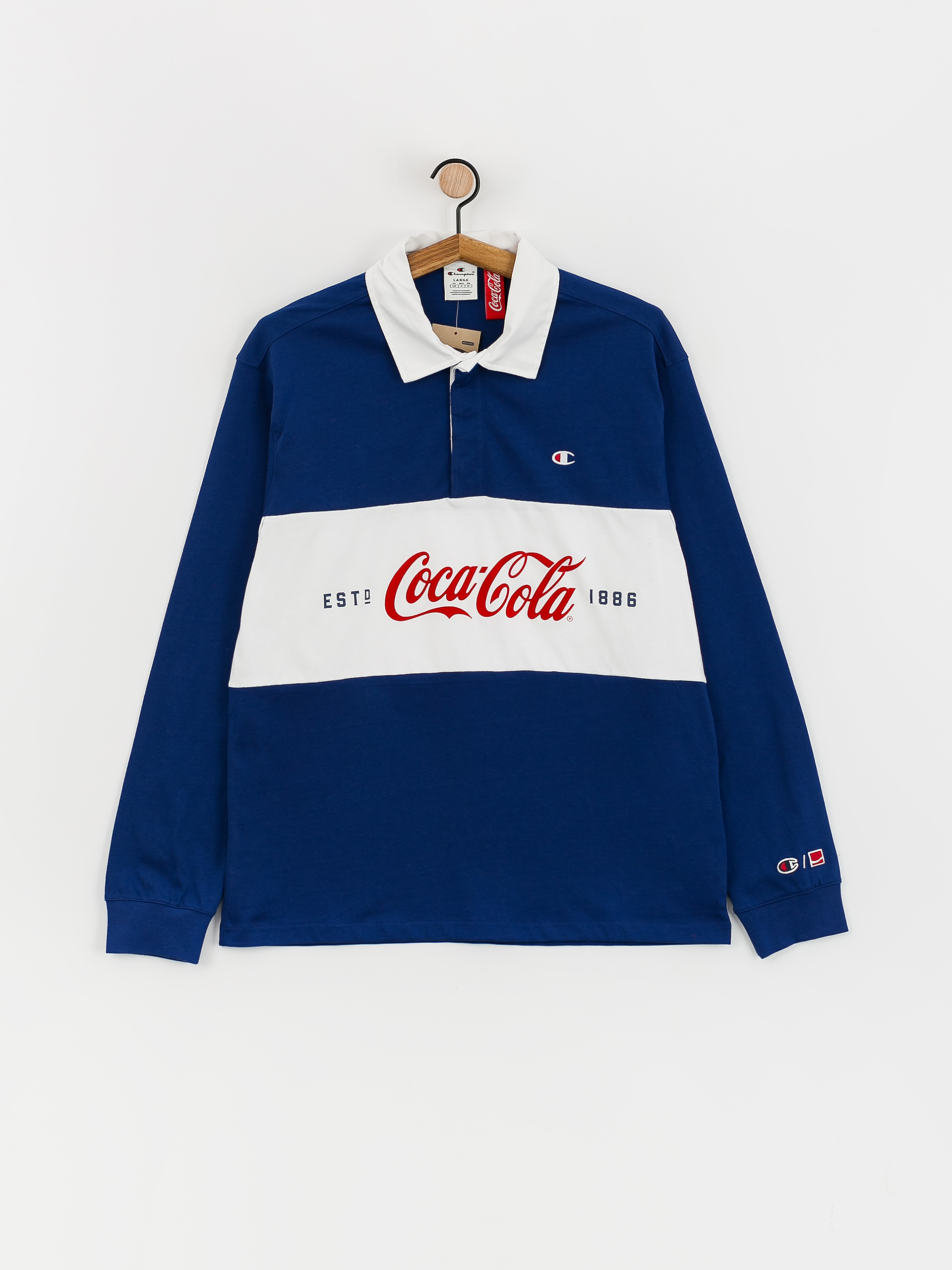 Tricou polo Champion X Coca Cola Striped 220185 (bwb/wht)