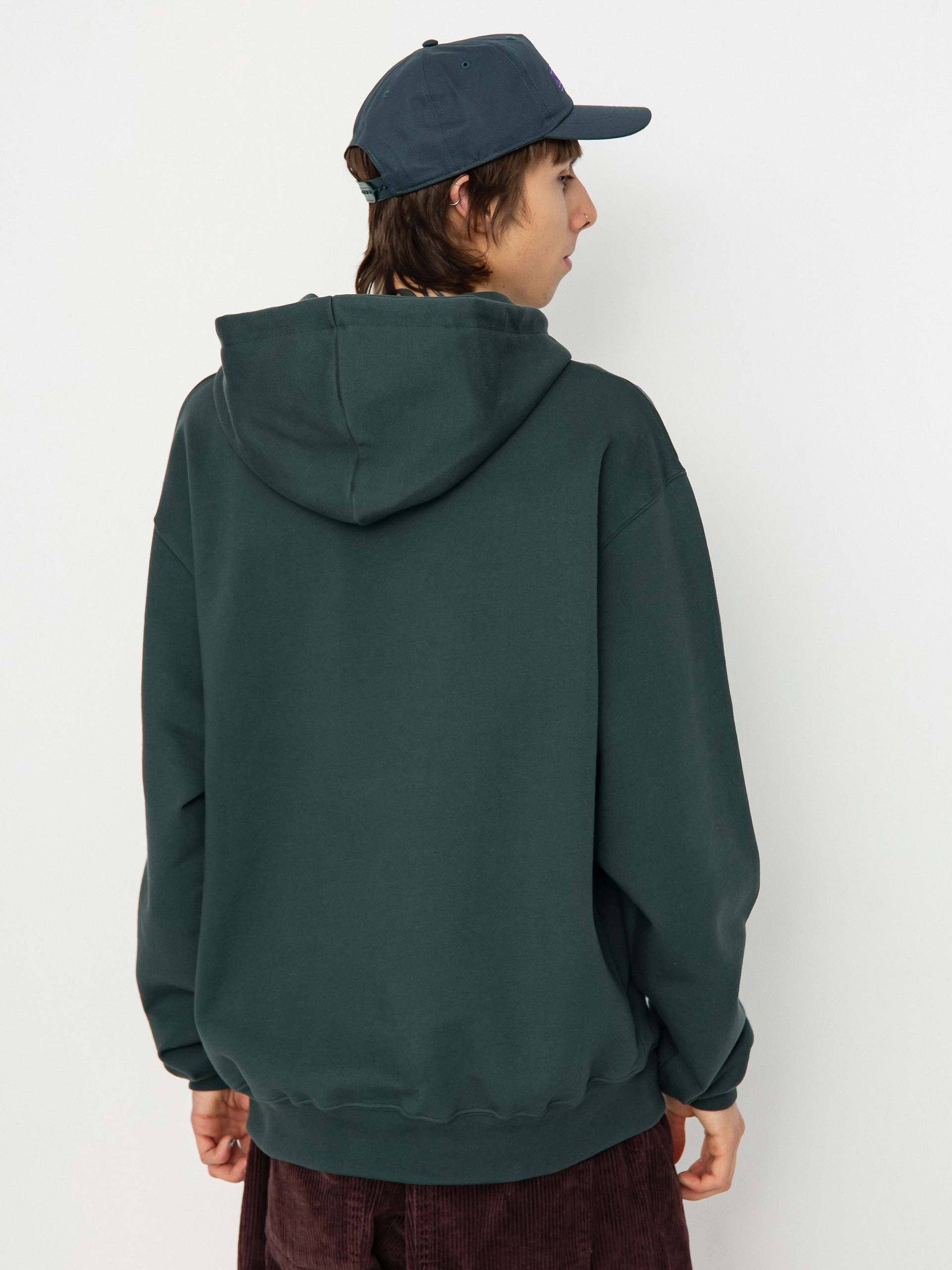 Hanorac cu glugă Polar Skate Stretch Logo Dave HD (dark teal)