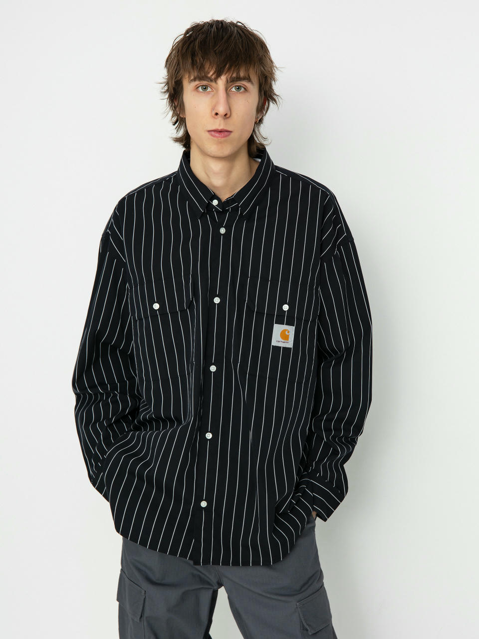 Cămașă Carhartt WIP Orlean (orlean stripe/black/white)