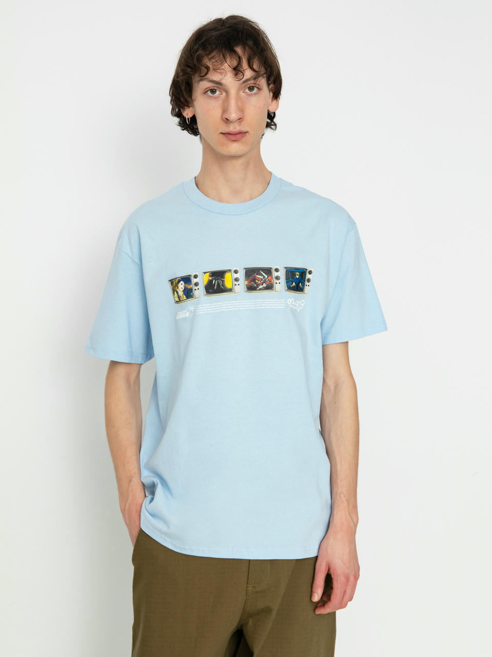 Tricou HUF Broadcasting Live (light blue)