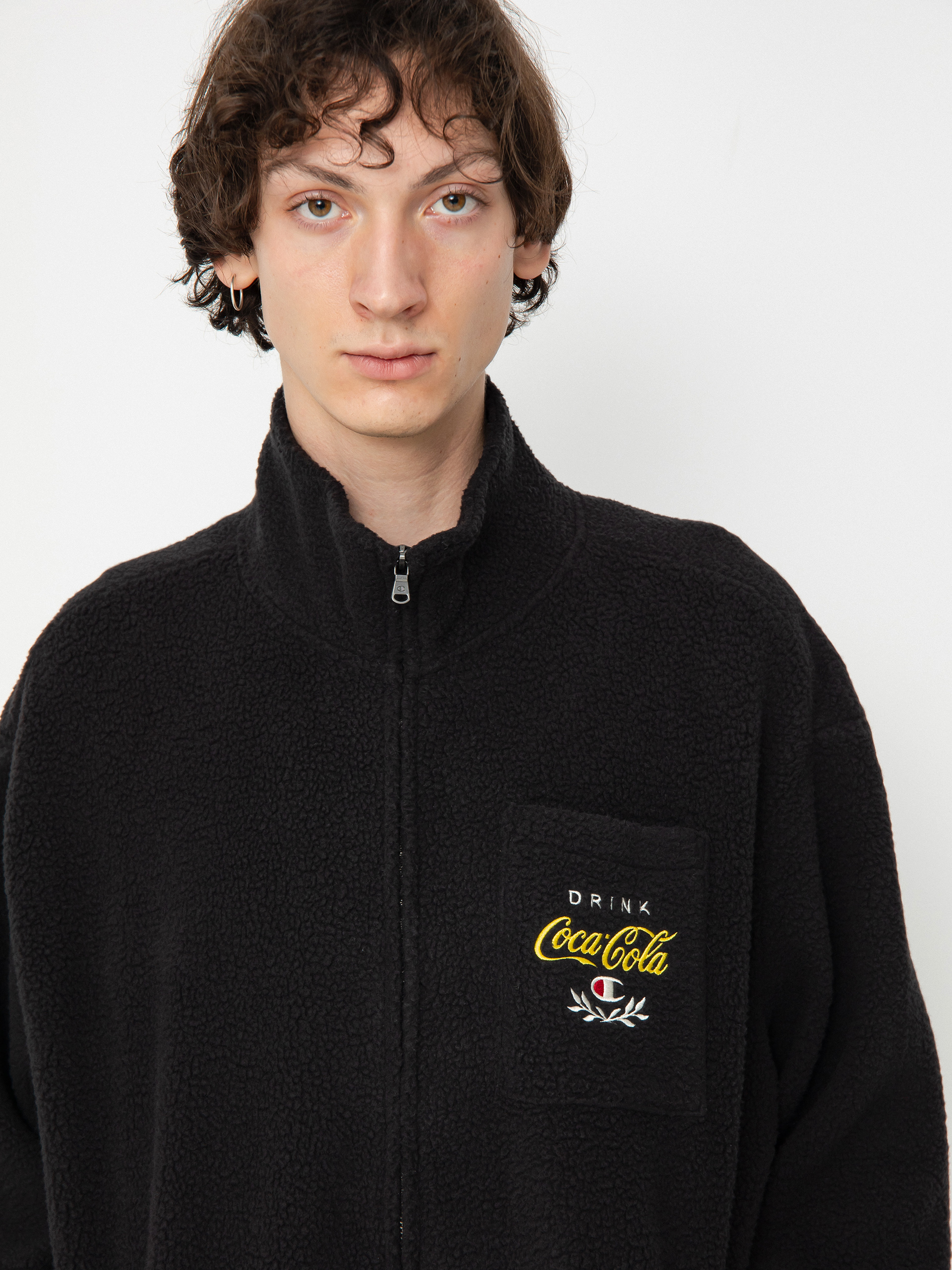 Pentru bărbați Hanorac din fleece Champion X Coca Cola Full Zip Top 220187 (nbk)