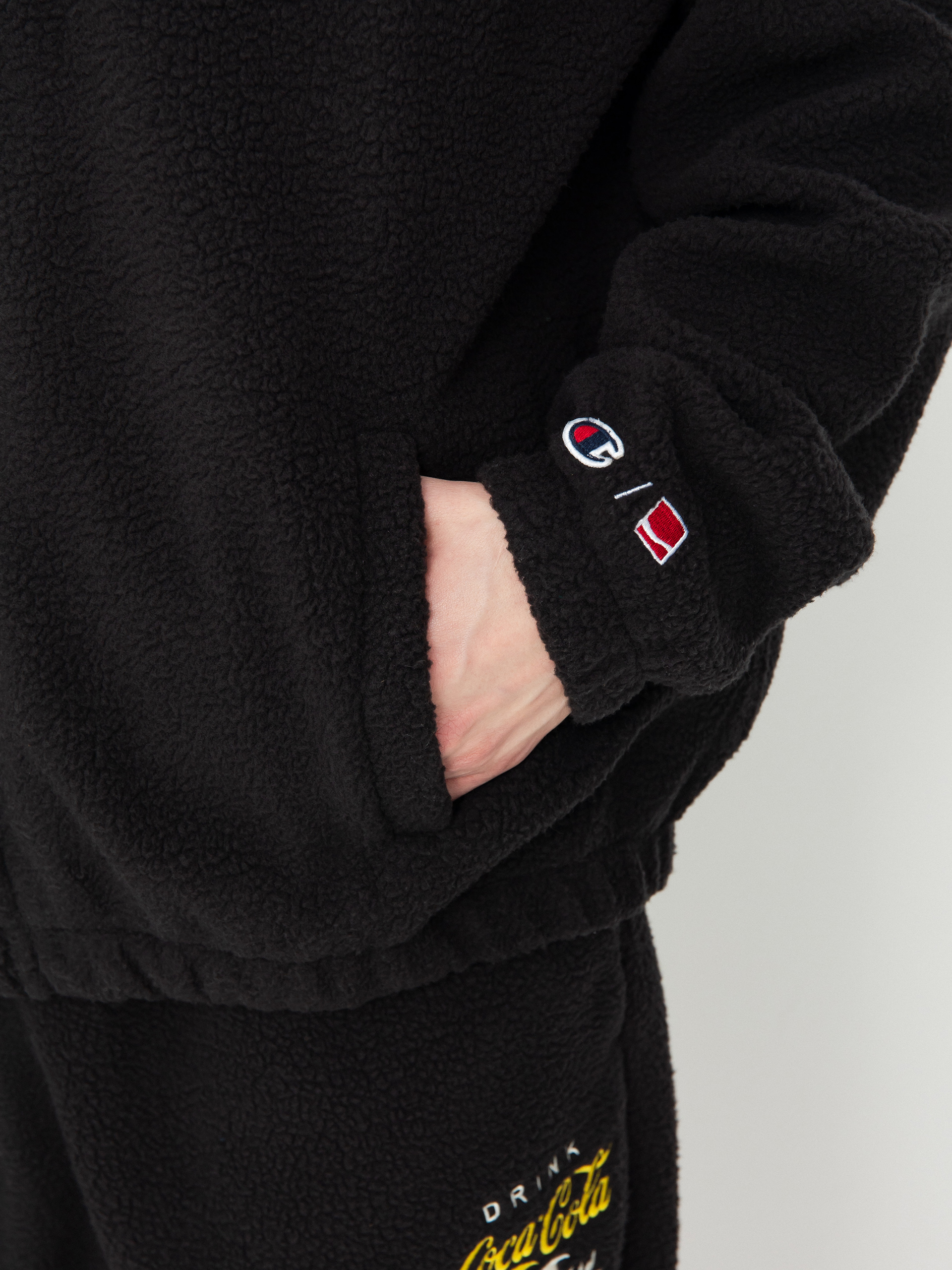 Pentru bărbați Hanorac din fleece Champion X Coca Cola Full Zip Top 220187 (nbk)