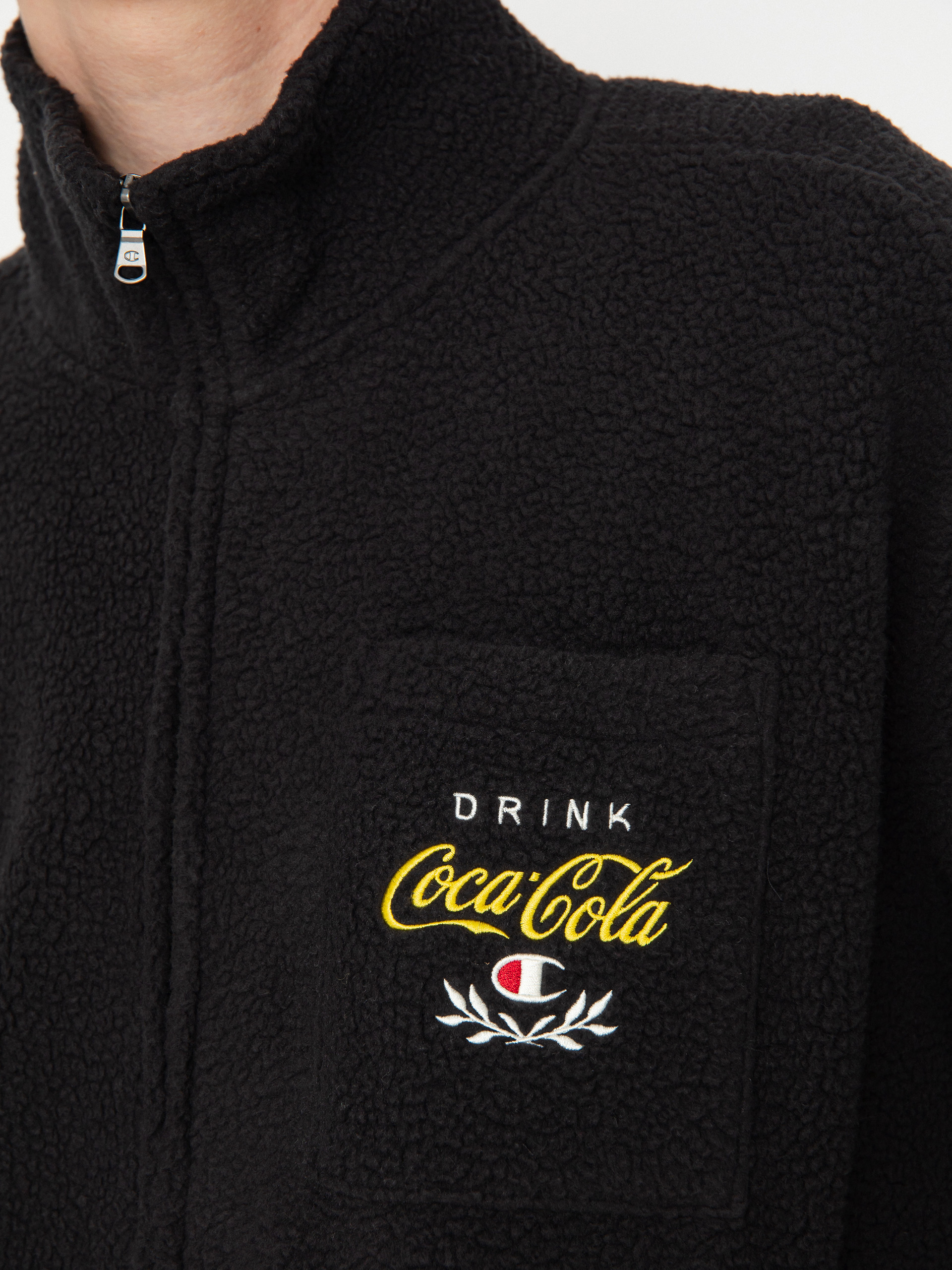 Pentru bărbați Hanorac din fleece Champion X Coca Cola Full Zip Top 220187 (nbk)