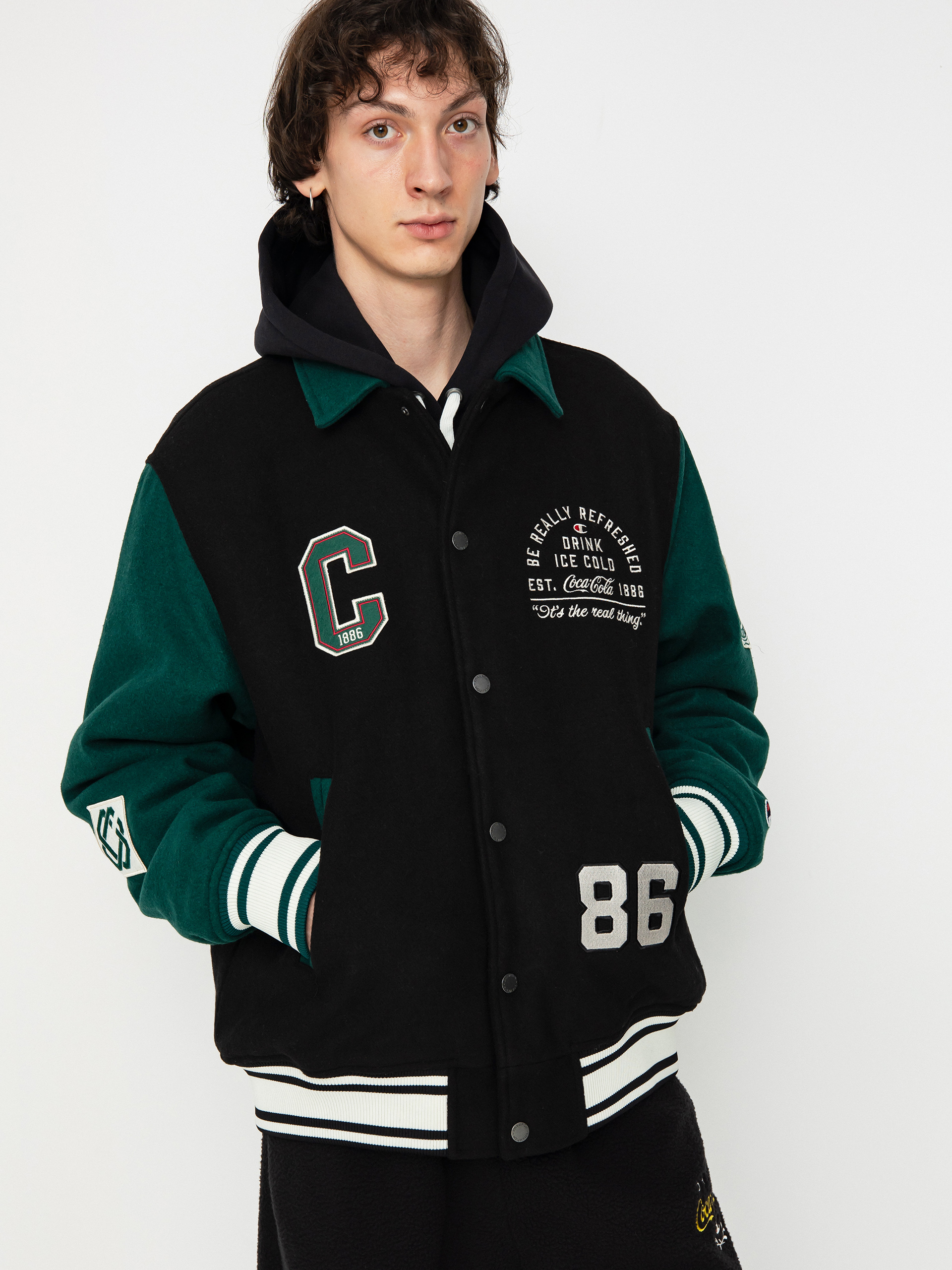 Geacă Champion X Coca Cola Bomber Jacket 220191 (nbk/hlg/ofw)