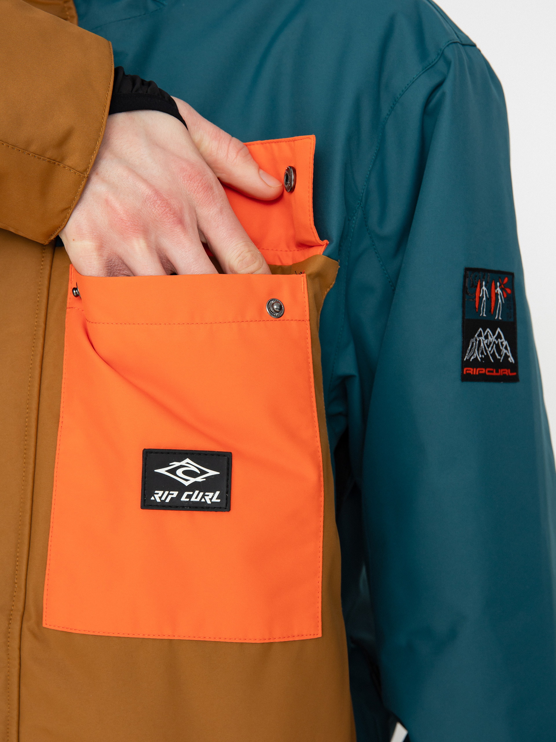 Pentru bărbați Geacă de snowboard Rip Curl Pinnacle (blue green)