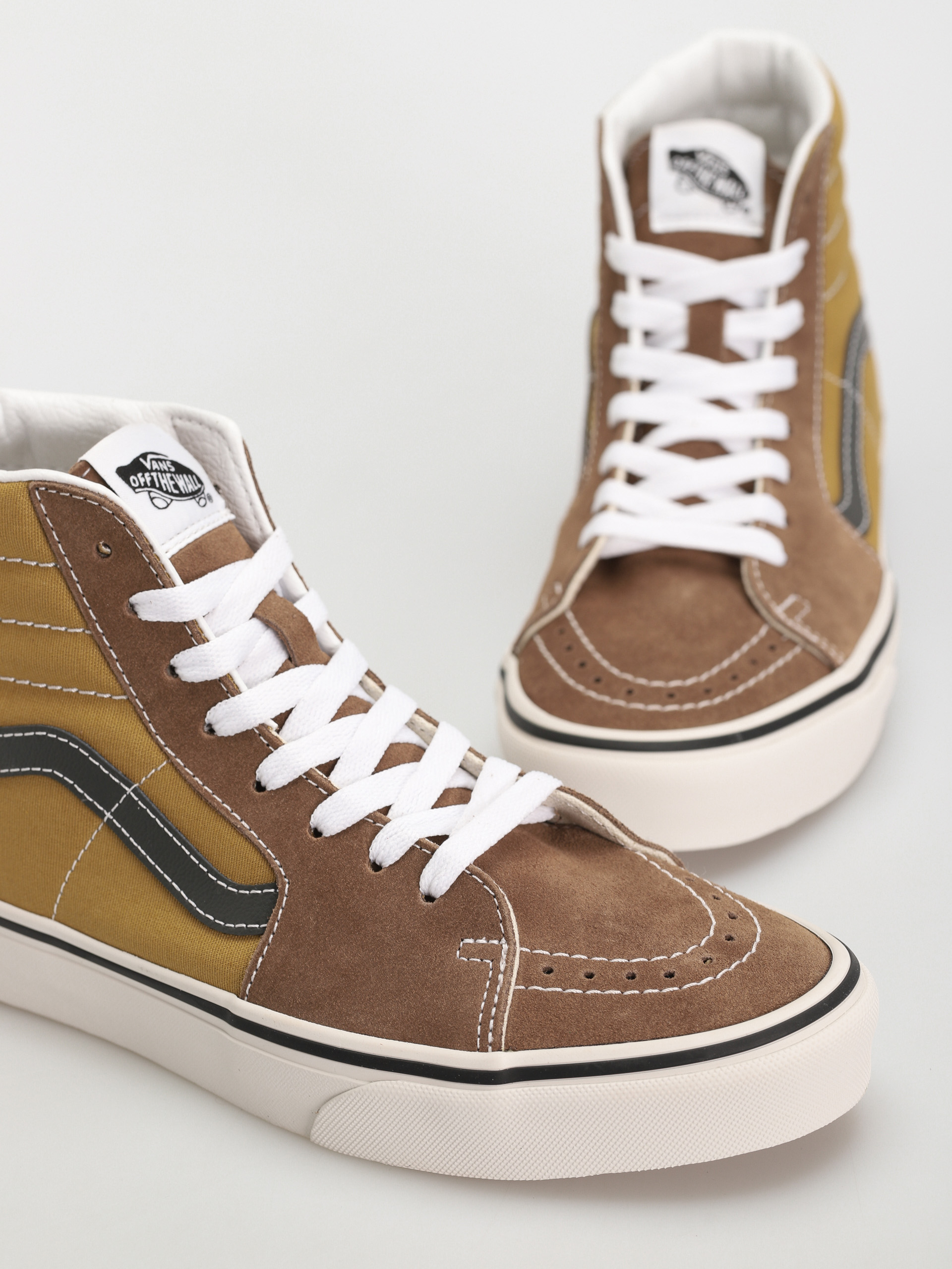 Pantofi Vans Sk8 Hi (canvas/suede pop brown/multi)
