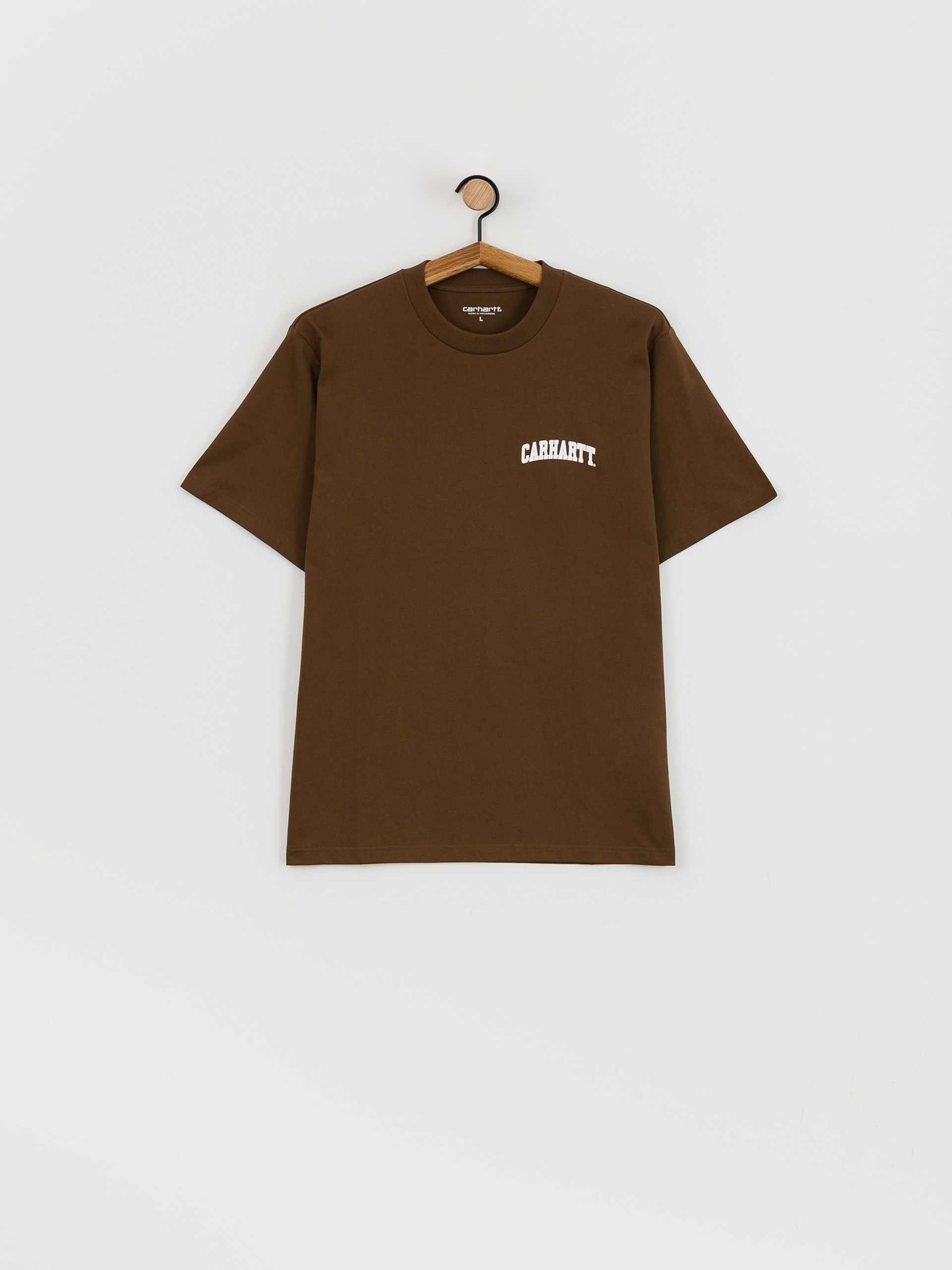 Tricou Carhartt WIP University Script (lumber/white)
