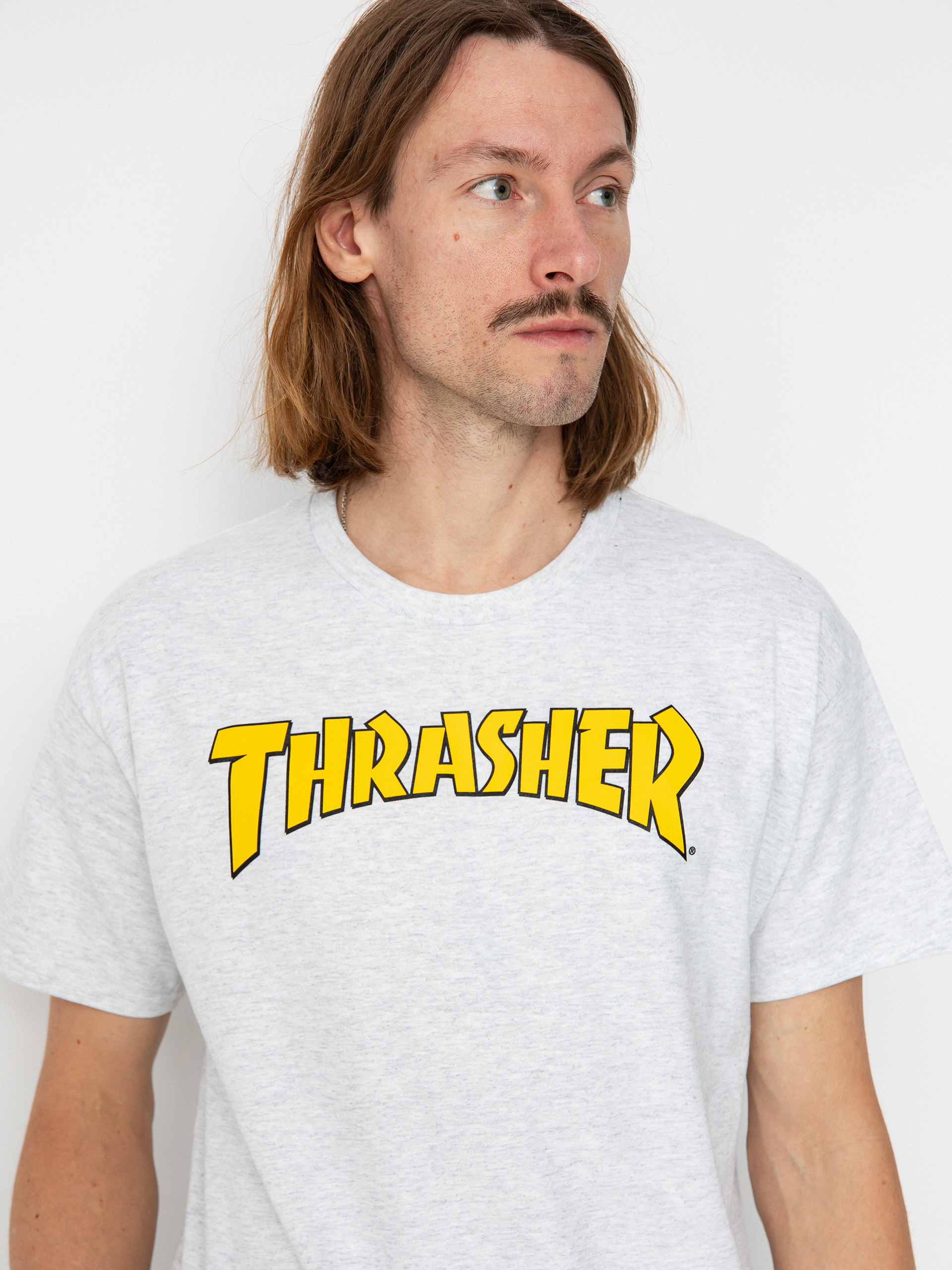 Tricou Thrasher Cover Logo (ash grey)