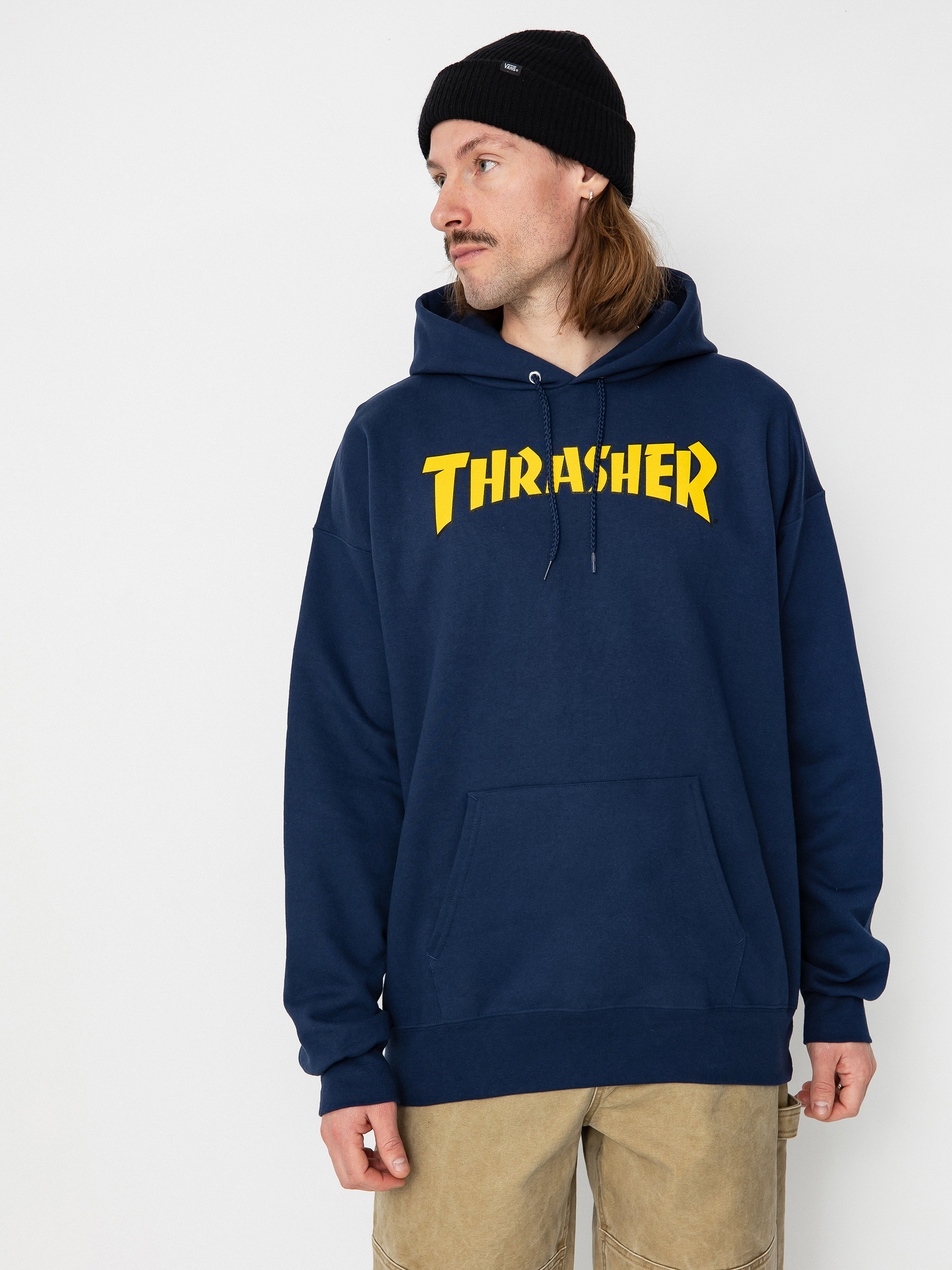 Hanorac cu glugă Thrasher Cover Logo HD (navy)