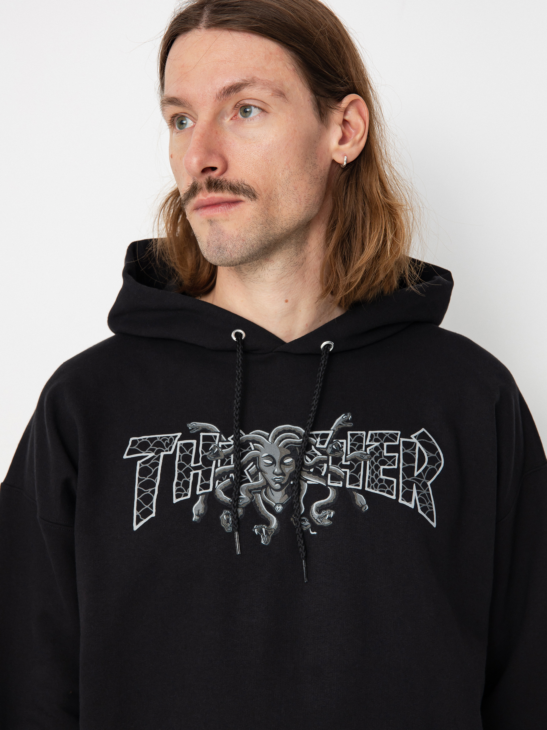 Hanorac cu glugă Thrasher Medusa HD (black)