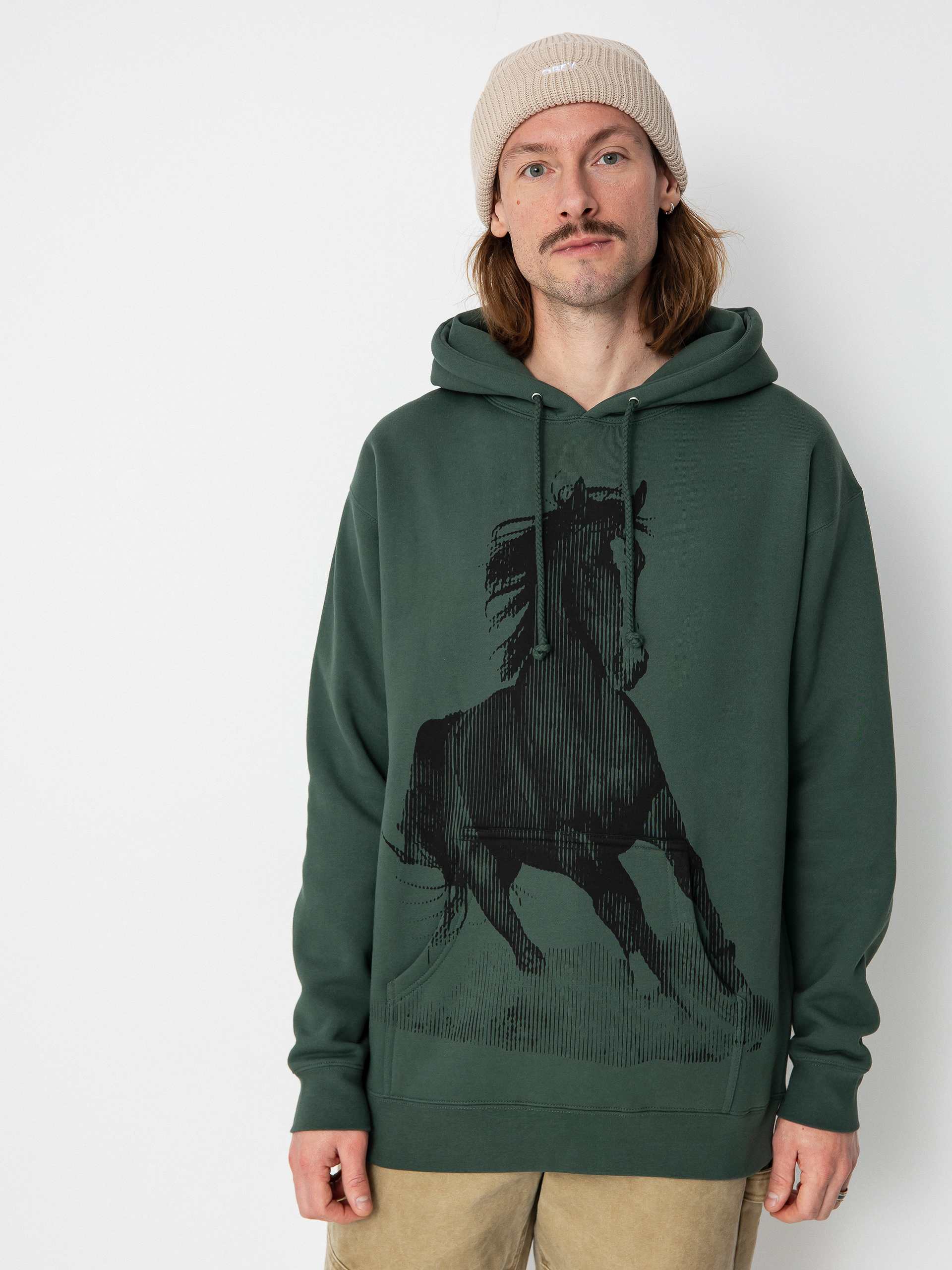 Hanorac cu glugă Jacuzzi Horse Premium HD (alpine green)