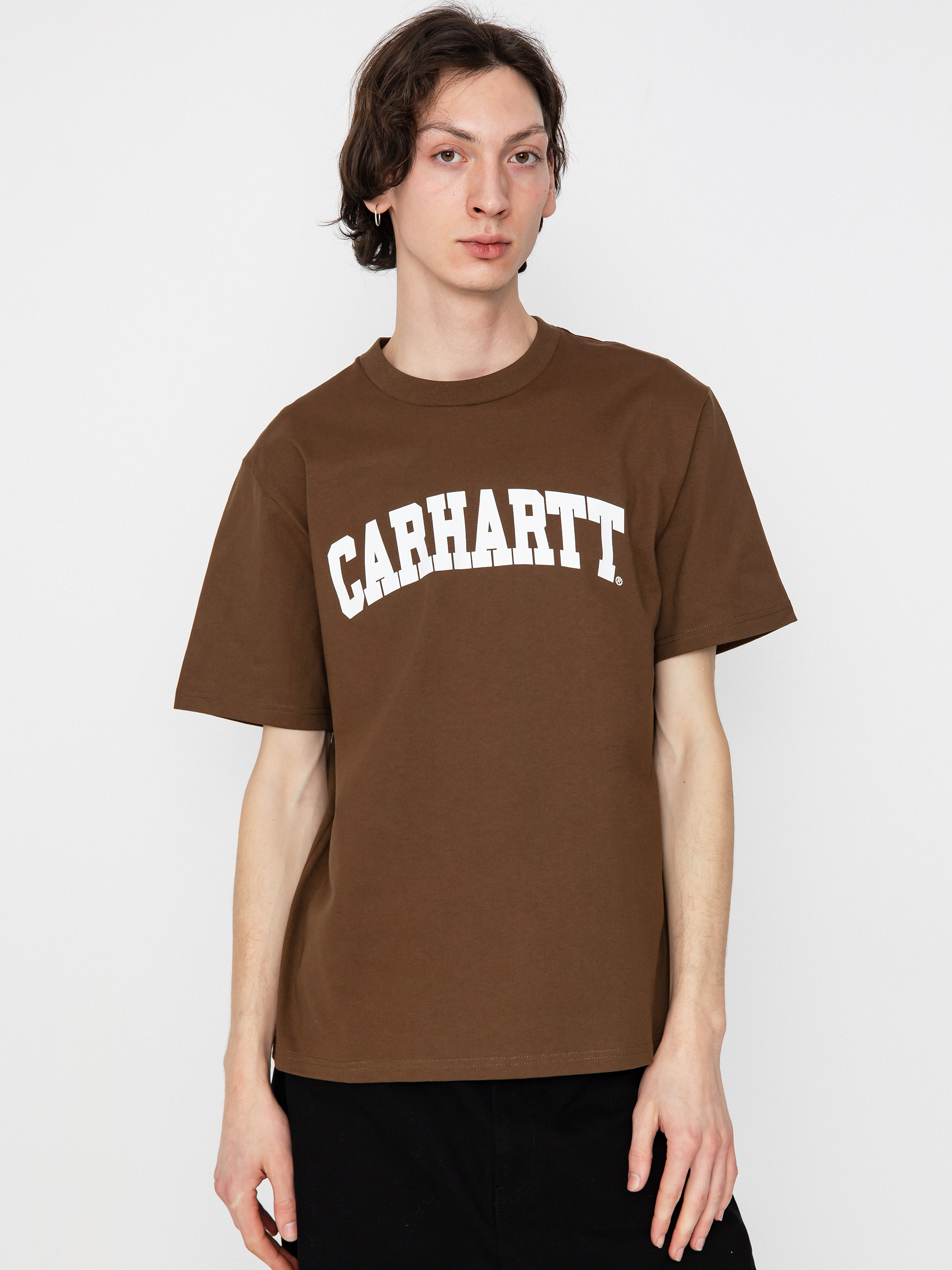 Tricou Carhartt WIP University (lumber/white)