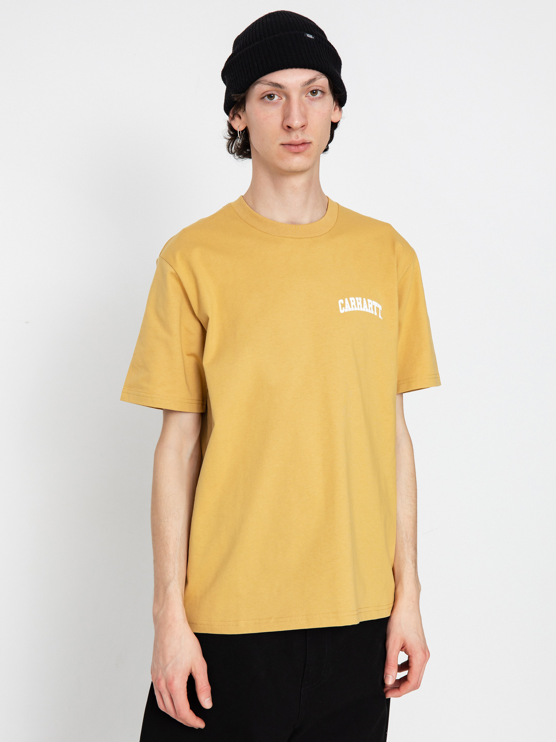 Tricou Carhartt WIP University Script (bourbon/white)