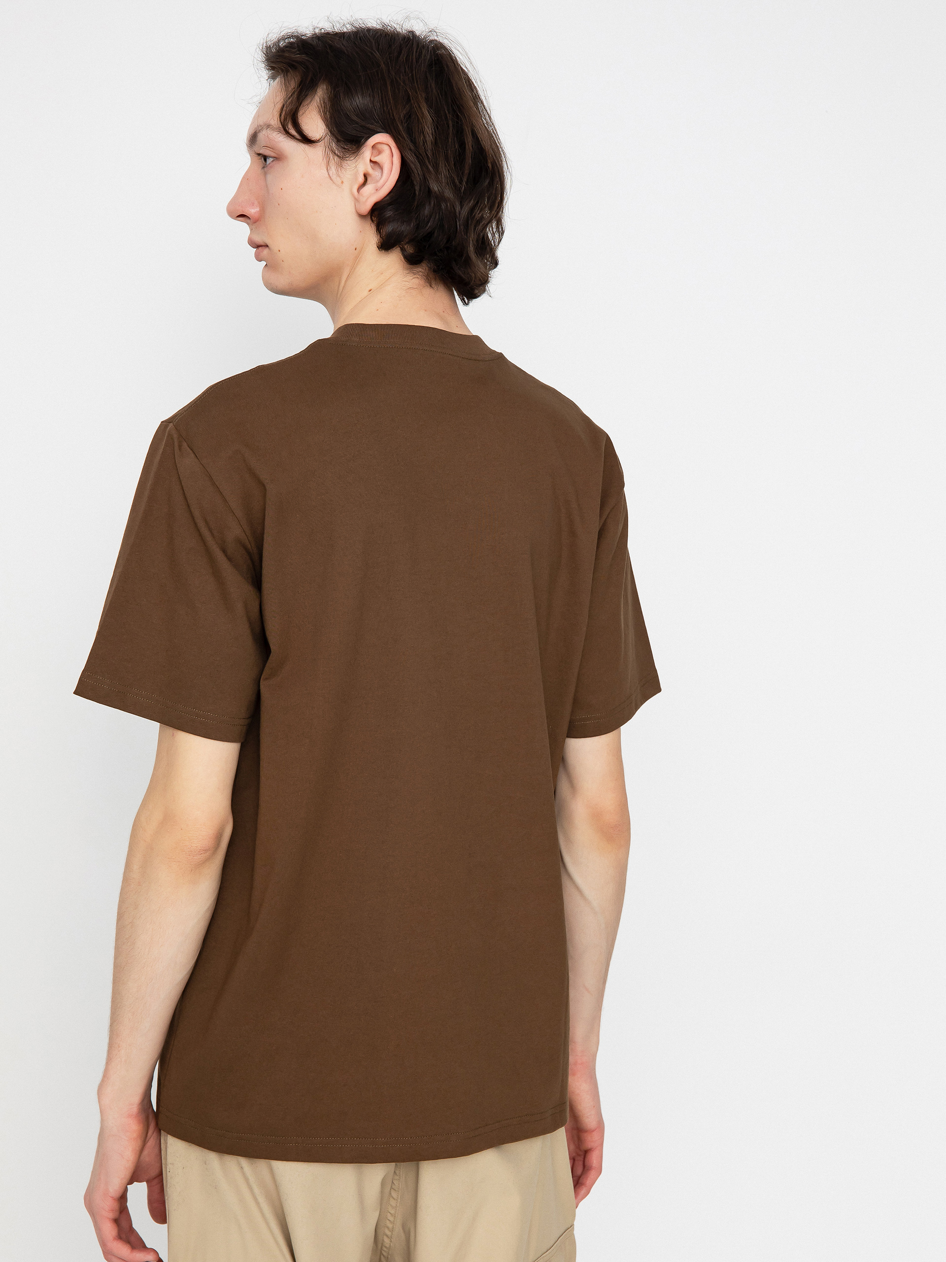 Tricou Carhartt WIP University Script (lumber/white)