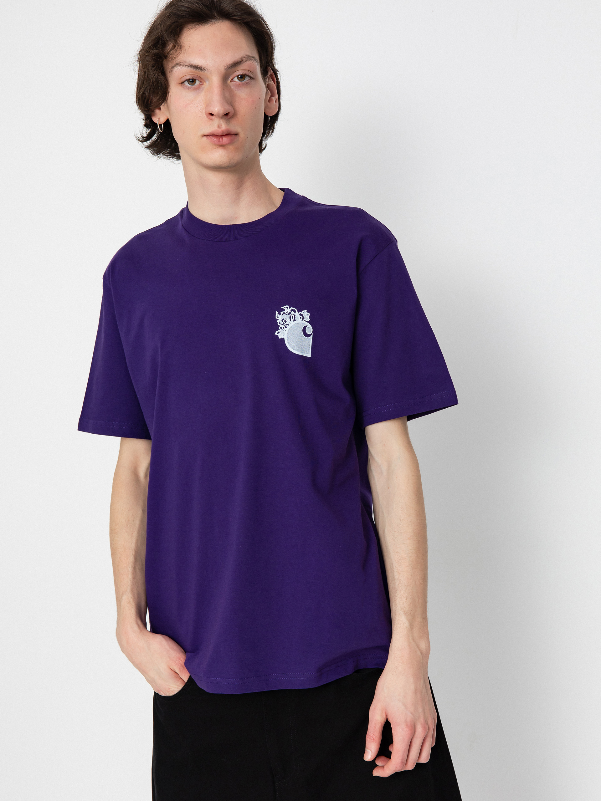 Tricou Carhartt WIP Little Hellraiser (tyrian/white)