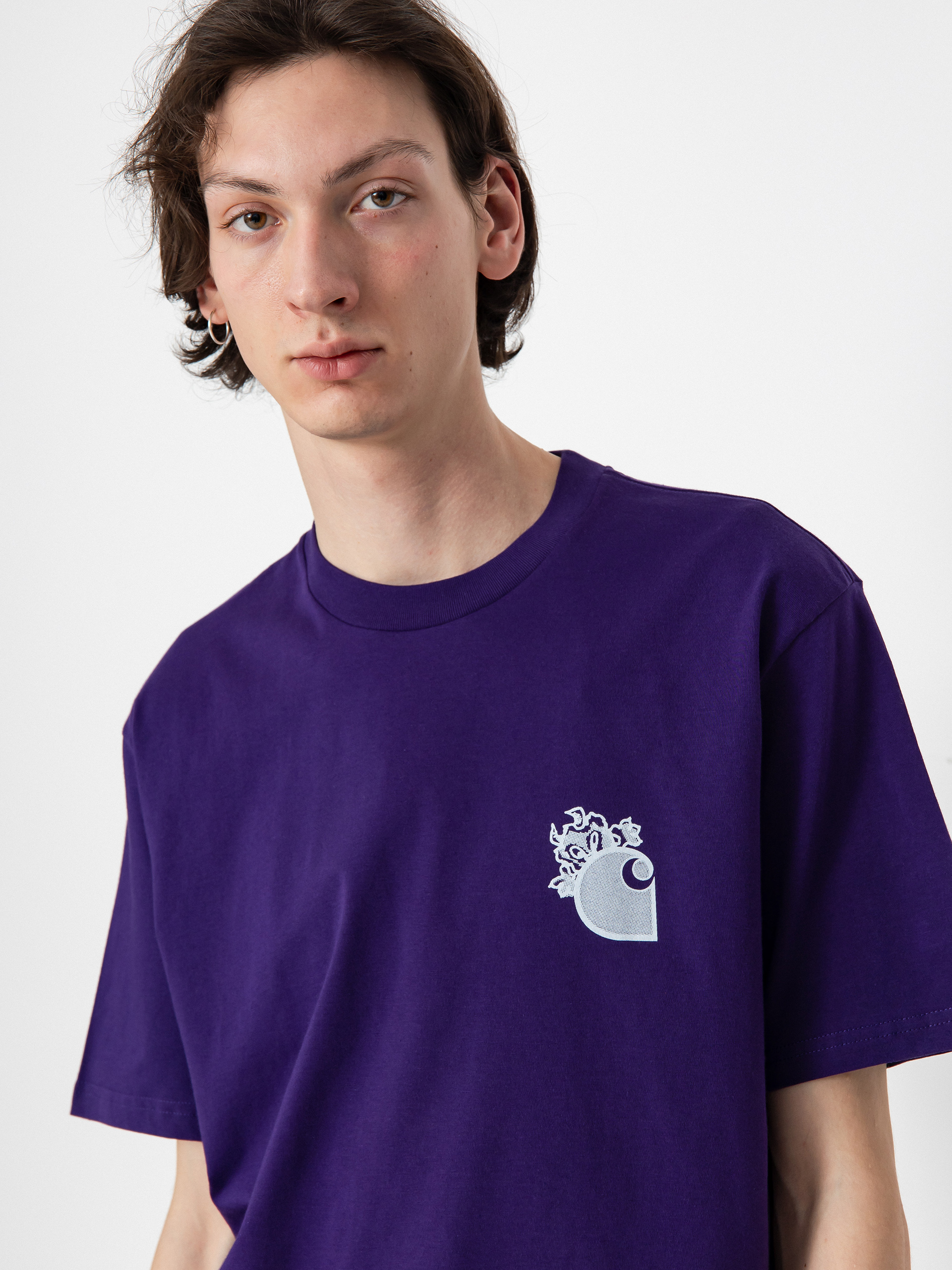 Tricou Carhartt WIP Little Hellraiser (tyrian/white)