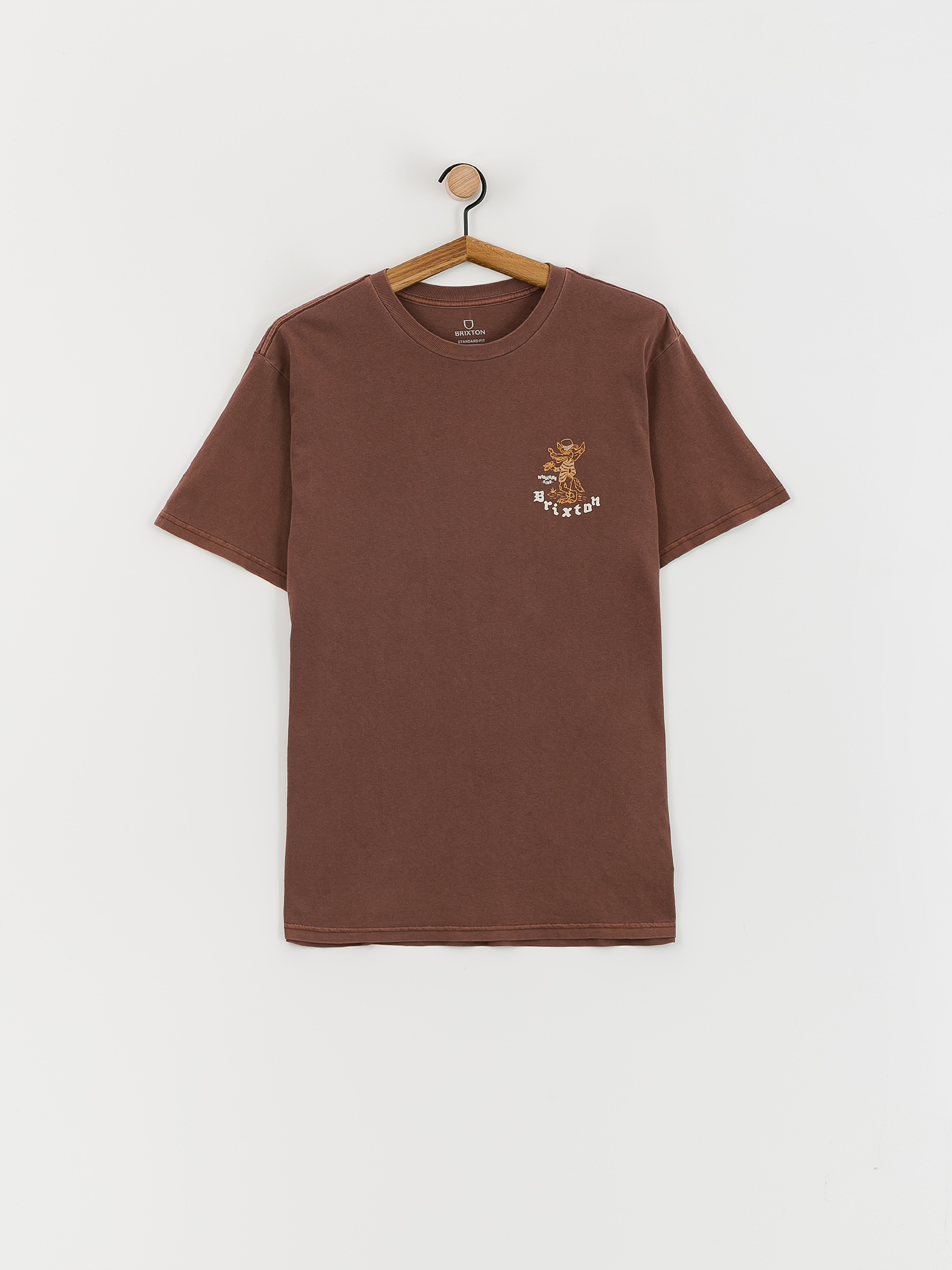 Tricou Brixton Oakwood Stt (sepia worn wash)