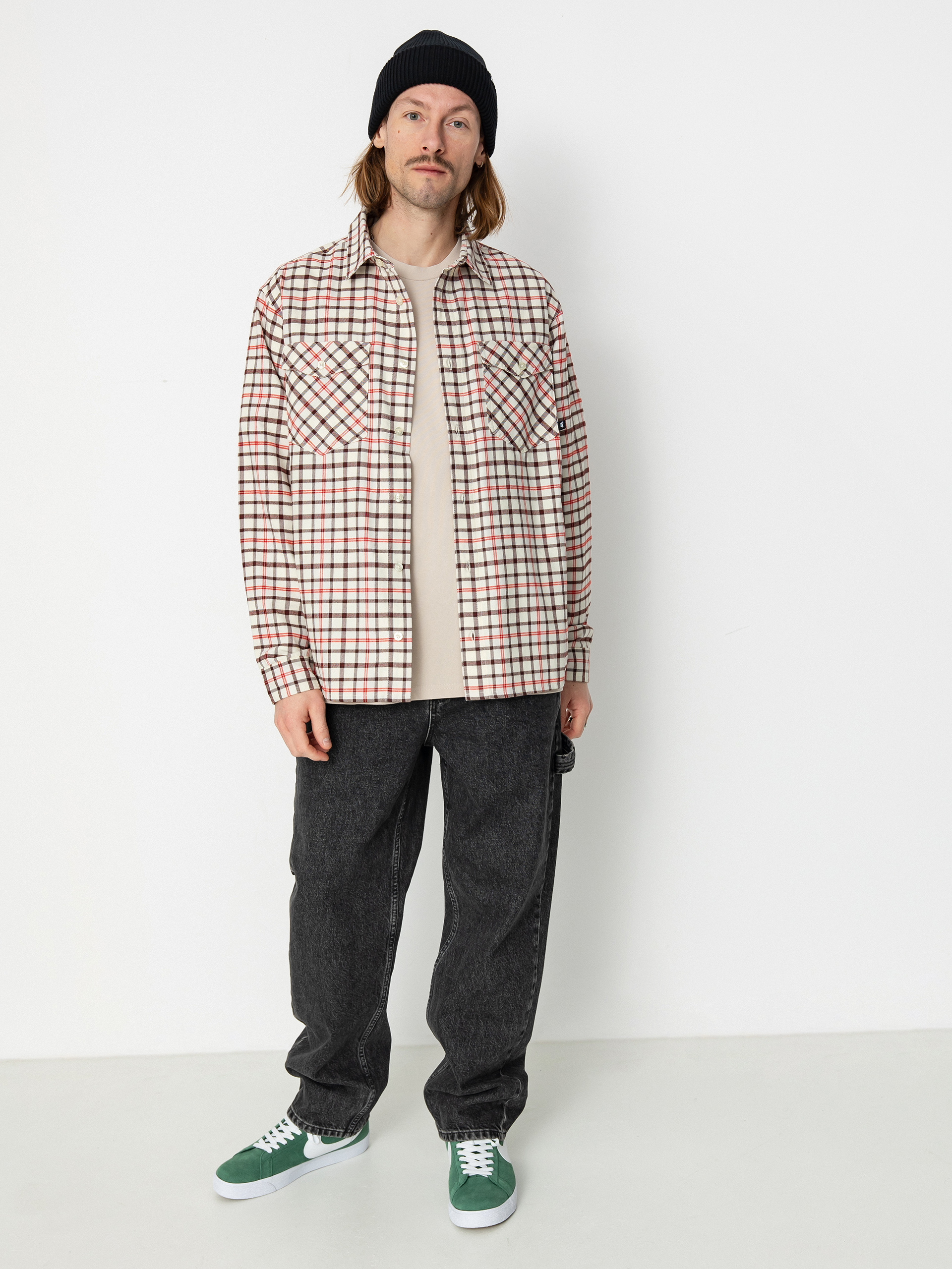 Cămașă Nike SB Flannel Button Up (coconut milk/light bone)