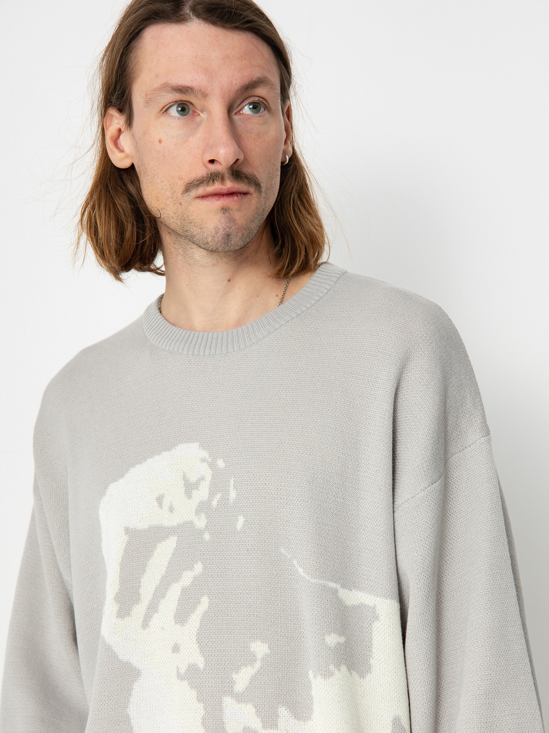 Pulover Nike SB GFX Knitted (lt iron ore)