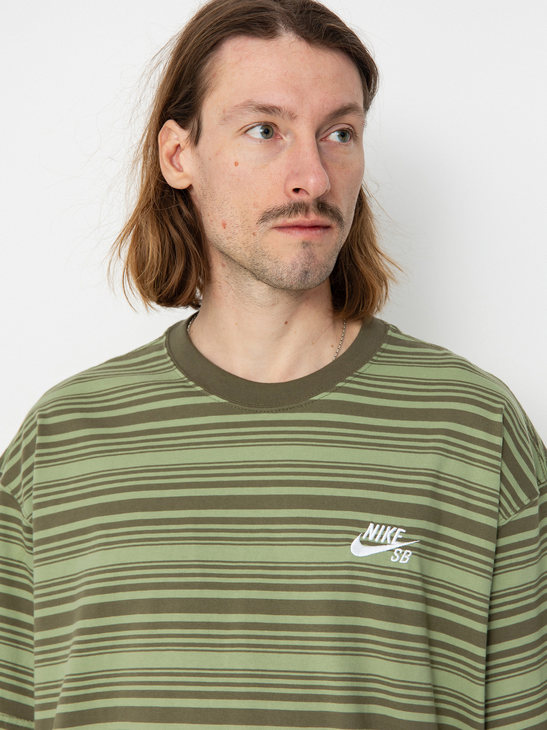 Tricou Nike SB M90 Stripe (oil green)