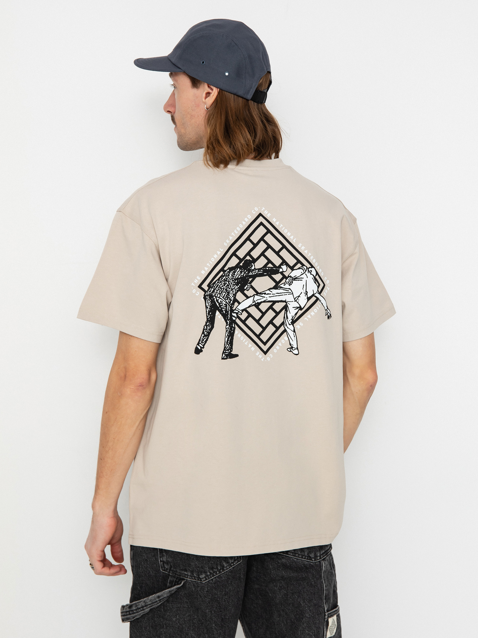 Tricou The National Skateboard Co Office Politics Logo (sand)