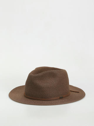 Pălărie Brixton Wesley Straw Packable Fedora (dark earth)