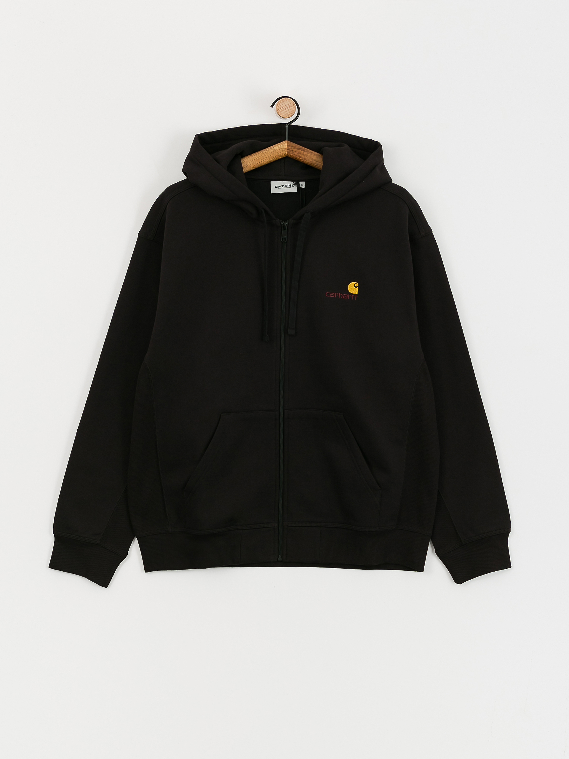 Hanorac cu glugă Carhartt WIP American Script ZHD (black)