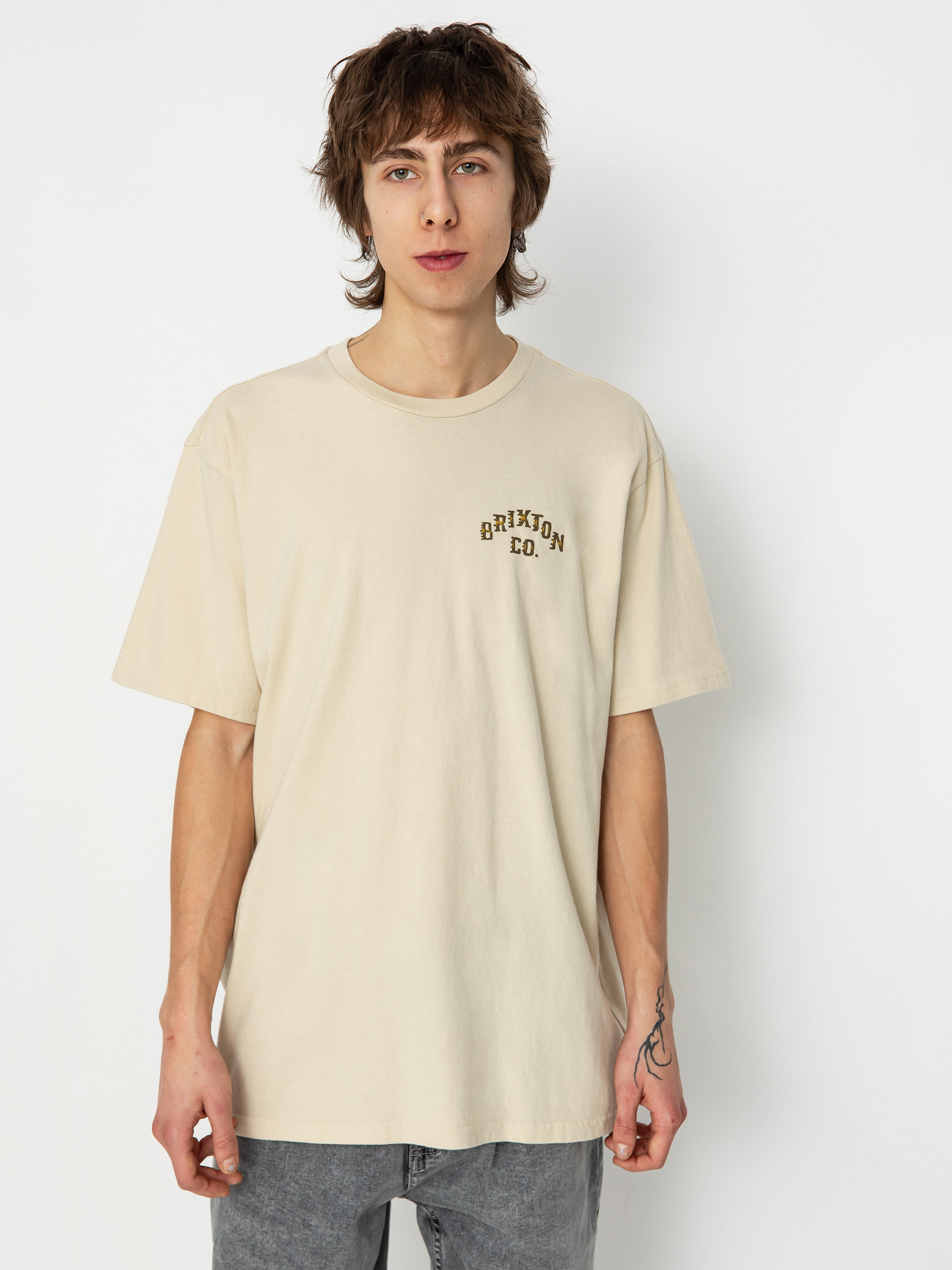 Tricou Brixton Homer Stt (cream classic wash)