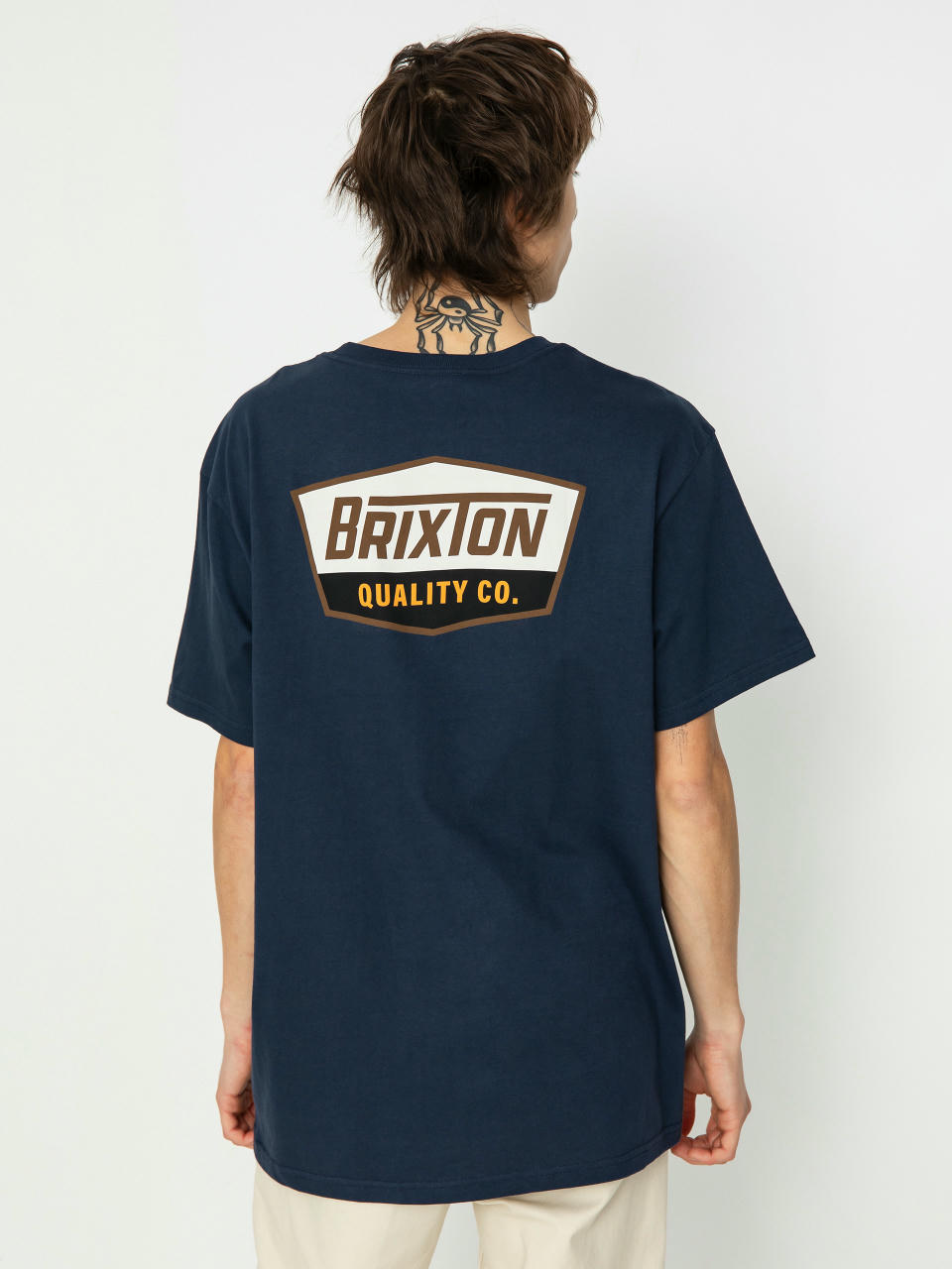 Tricou Brixton Regal Stt (washed navy/sepia)