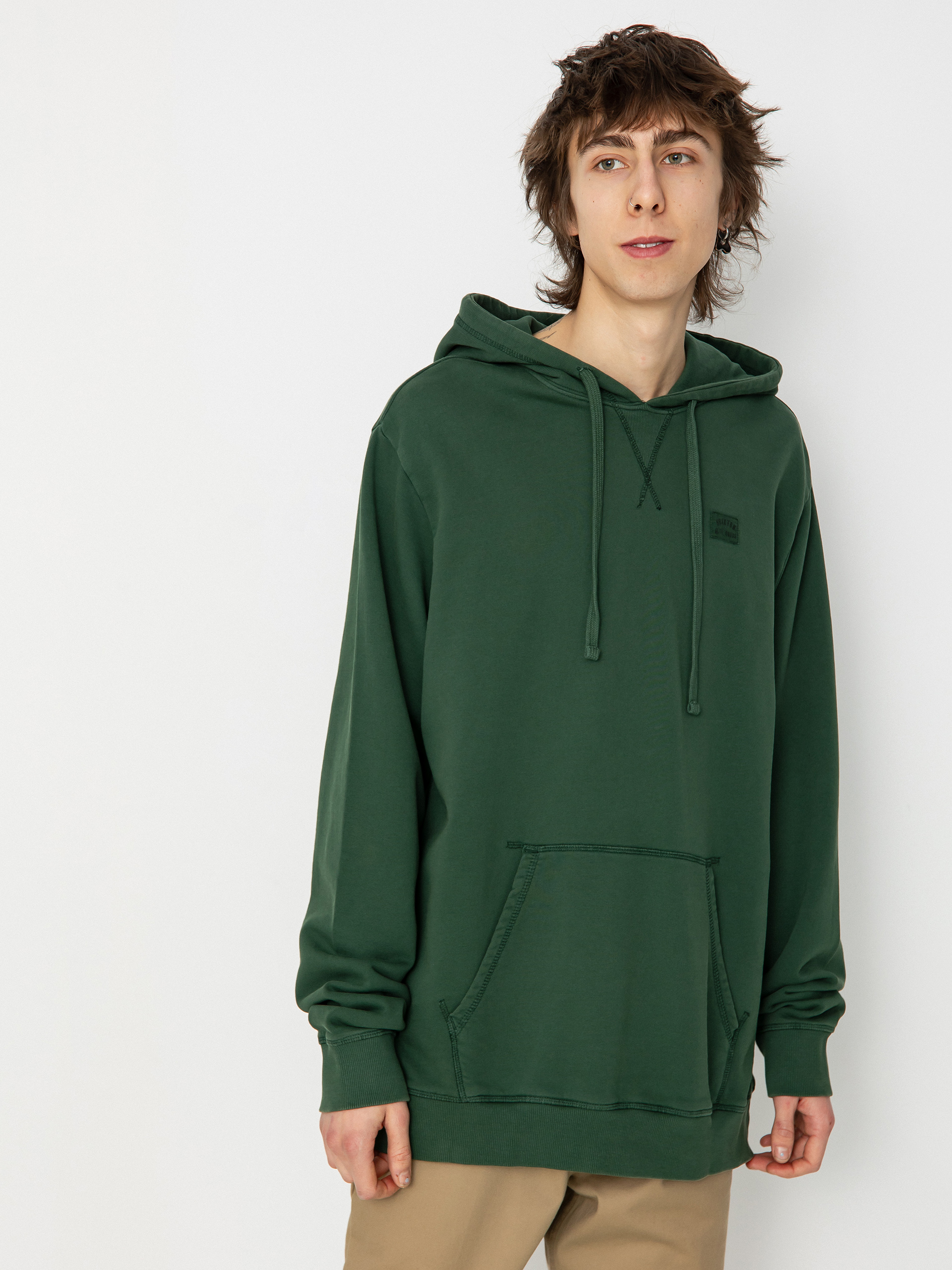 Hanorac cu glugu0103 Brixton Vintage Reserve Cl Ft (trekking green sol wash)