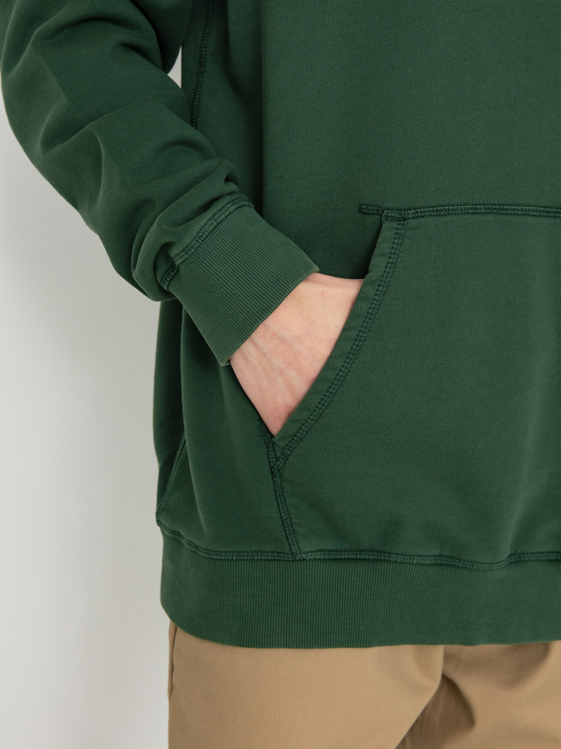 Hanorac cu glugă Brixton Vintage Reserve Cl Ft (trekking green sol wash)