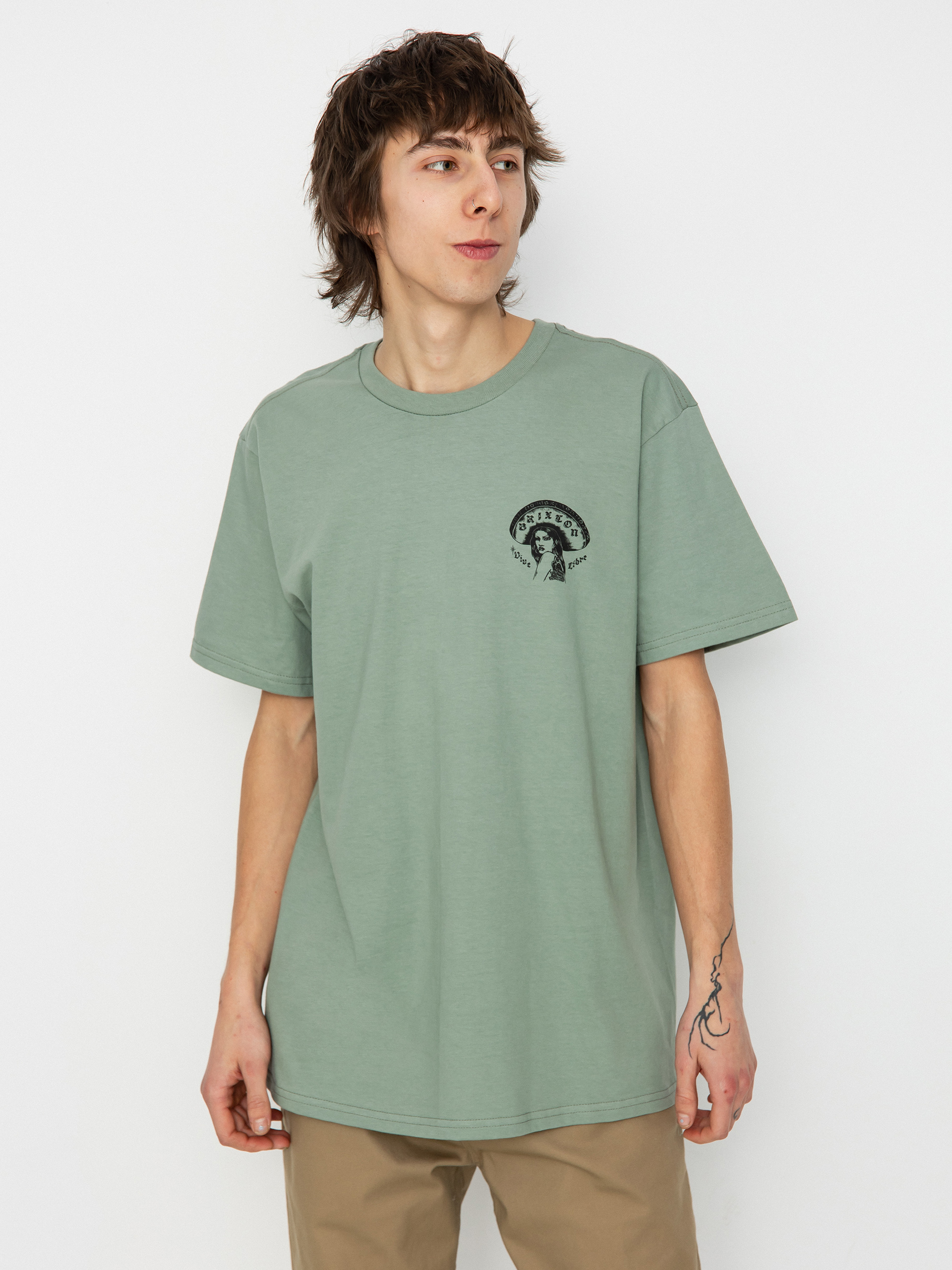 Tricou Brixton Vive Libre Stt (chinois green)
