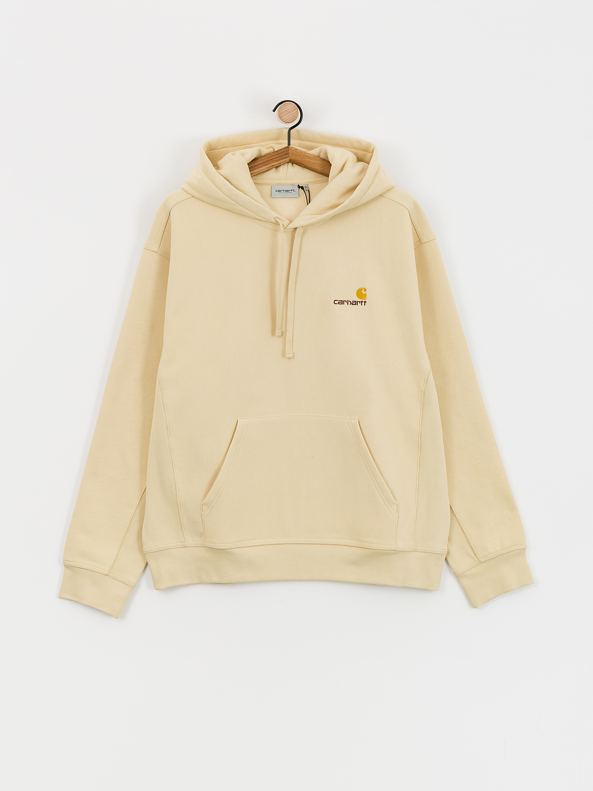 Hanorac cu glugă Carhartt WIP American Script HD (rattan)