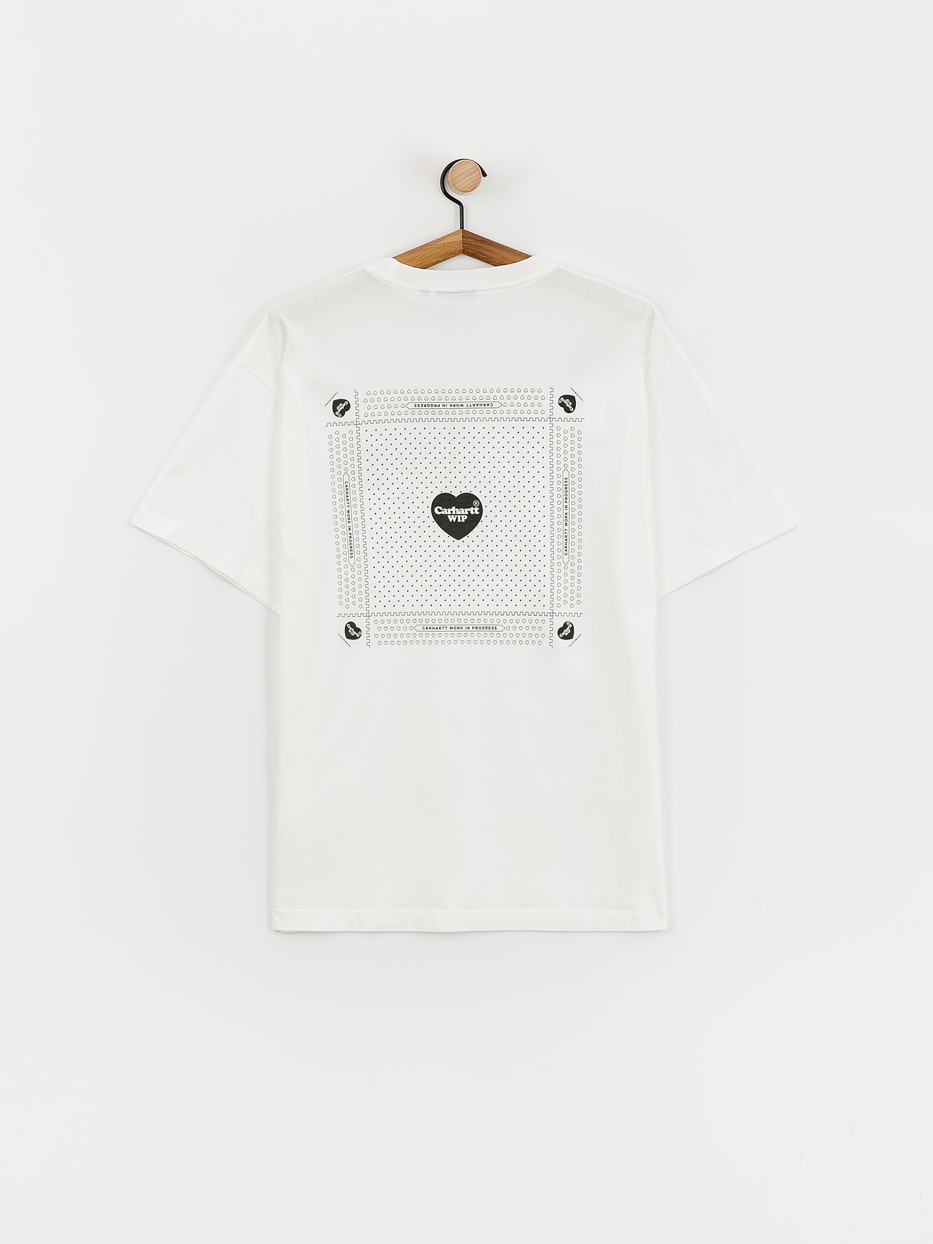Tricou Carhartt WIP Heart Bandana (white/black)