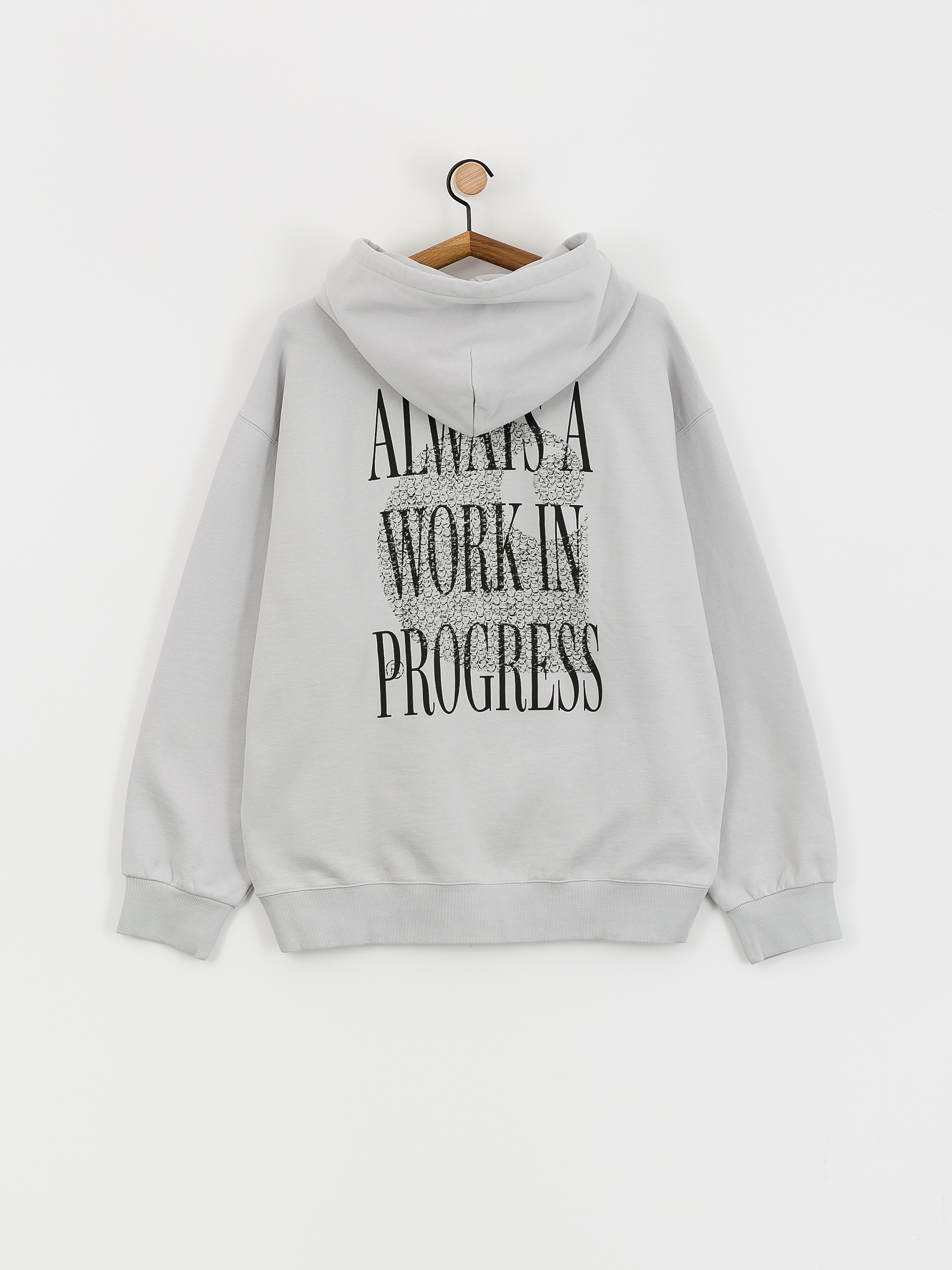 Hanorac cu glugă Carhartt WIP Always a WIP HD (sonic silver)