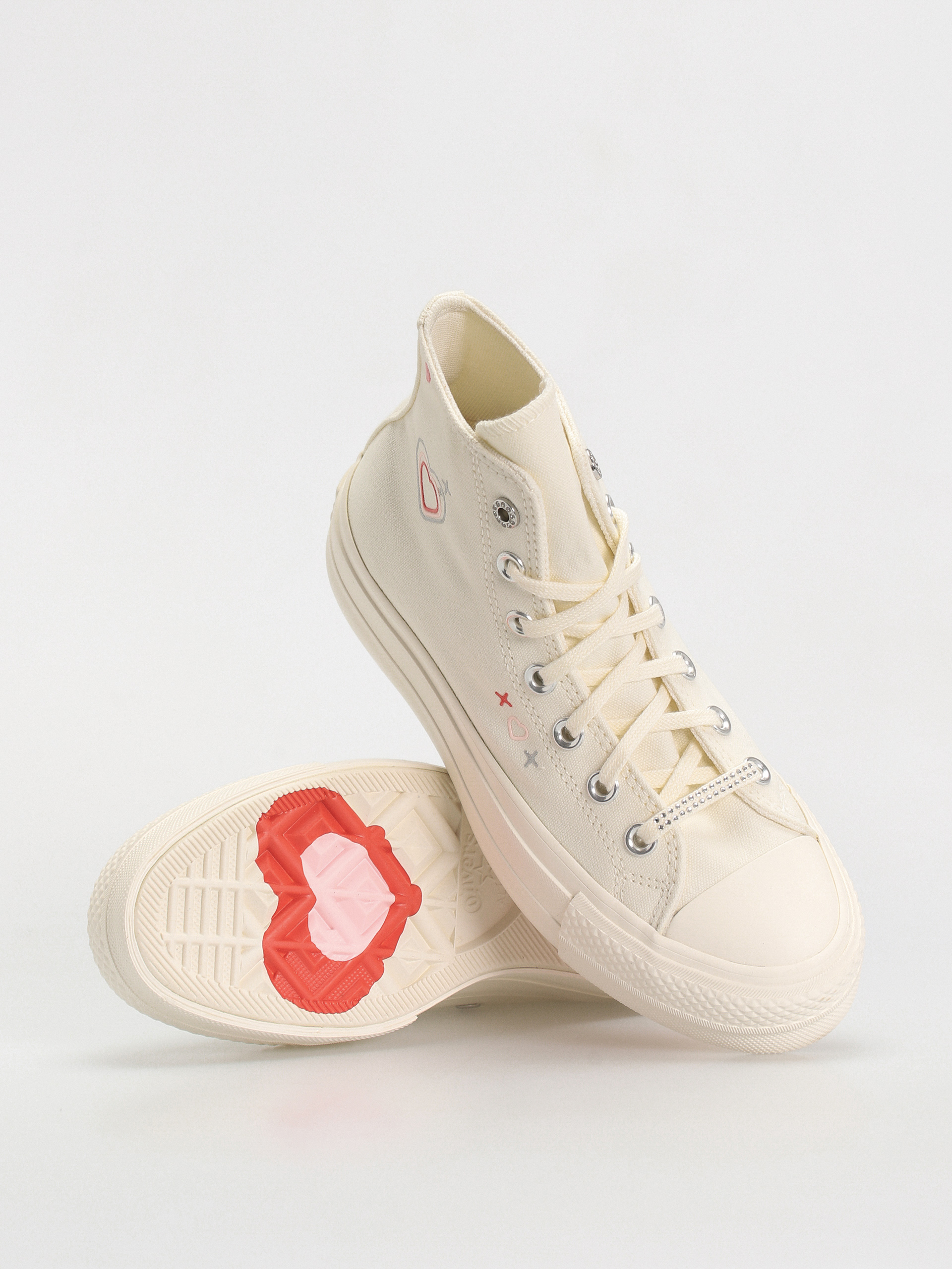 Teniși Converse Chuck Taylor All Star Lift Hi Wmn (khaki/off white)