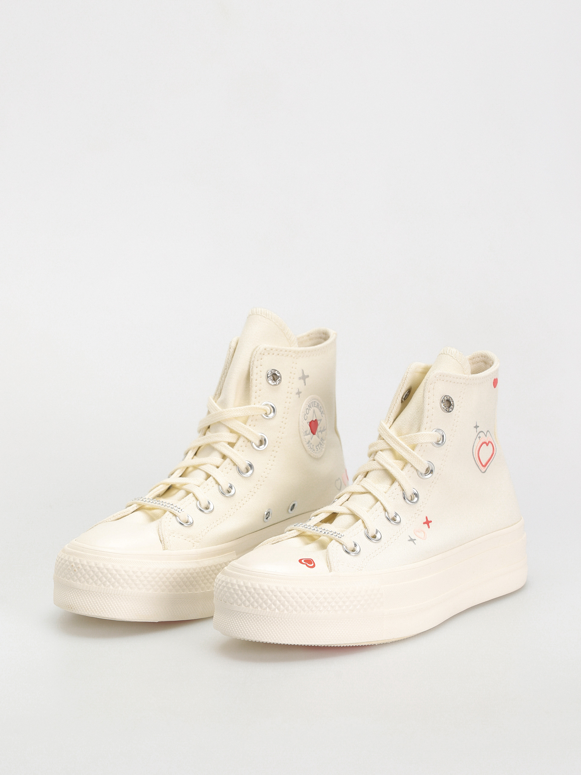 Teniși Converse Chuck Taylor All Star Lift Hi Wmn (khaki/off white)
